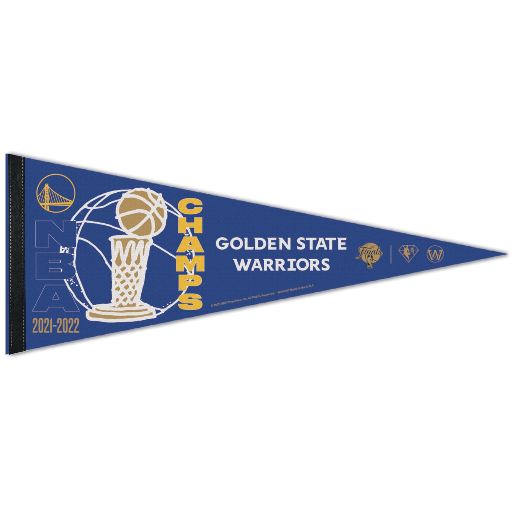 Golden State Warriors 2022 NBA Champions WinCraft Premium Pennant