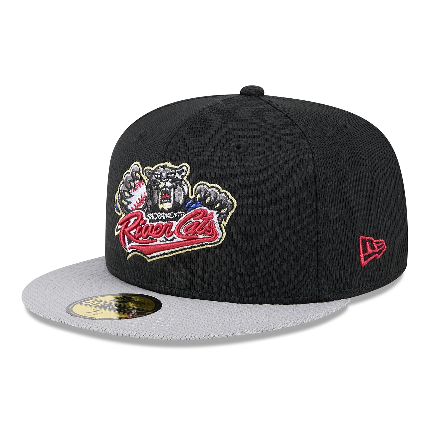Sacramento River Cats MiLB Batting Practice Authentic 59FIFTY Fitted Cap Black