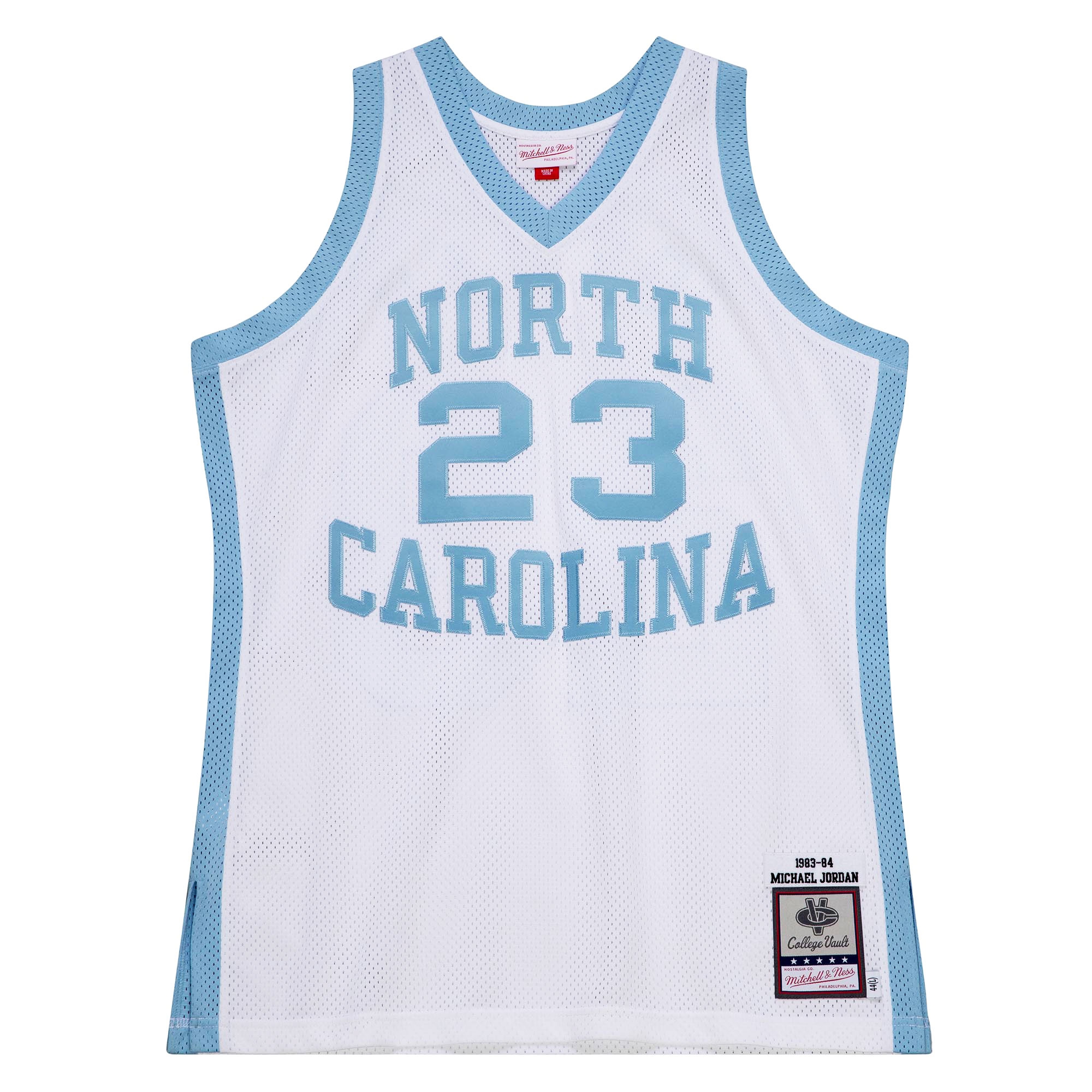 Michael Jordan #23 North Carolina Tar Heels 1983-84 Mitchell & Ness Authentic NCAA Trikot Weiß