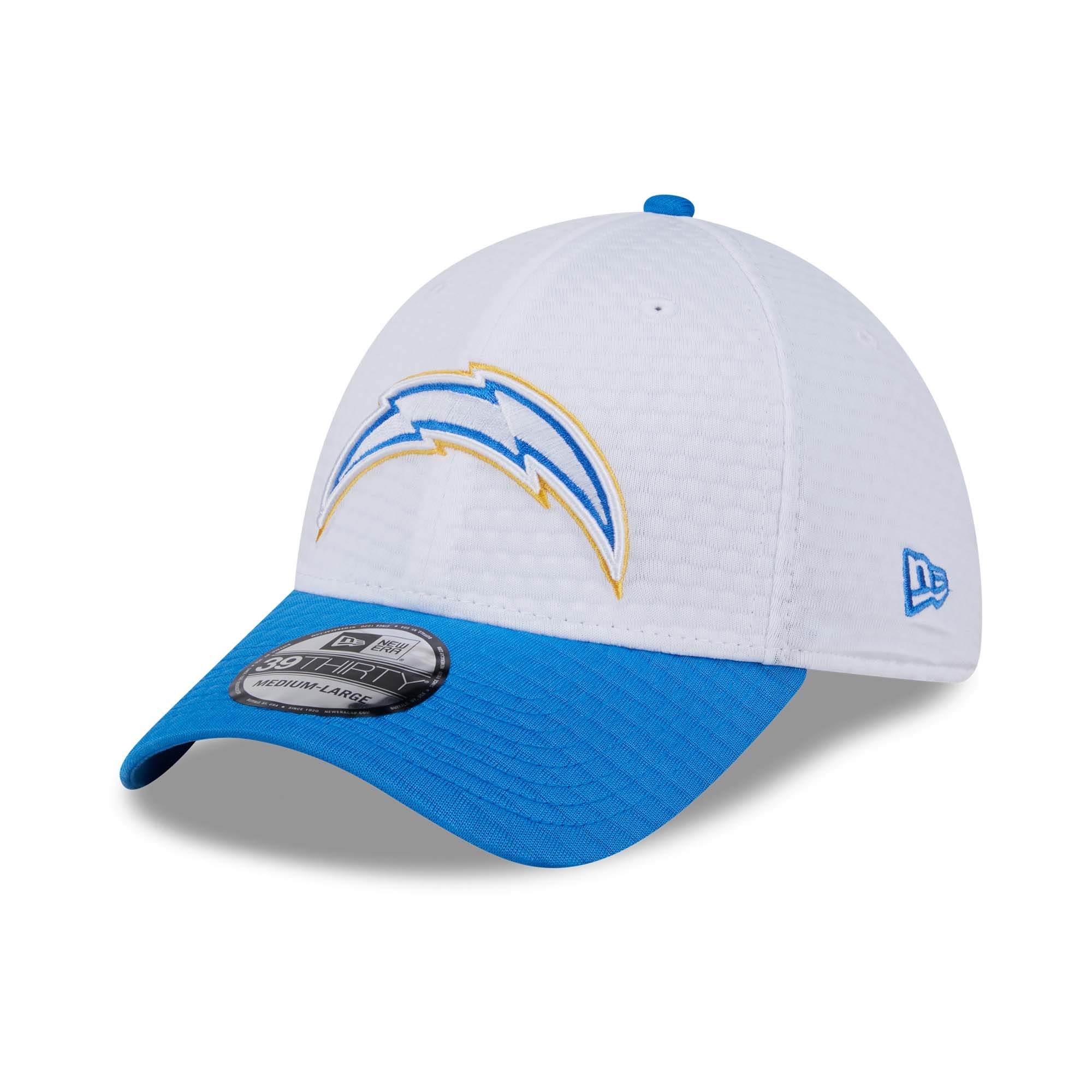 Los Angeles Chargers 2024 NFL Training Camp New Era 39THIRTY Flex Cap Weiß