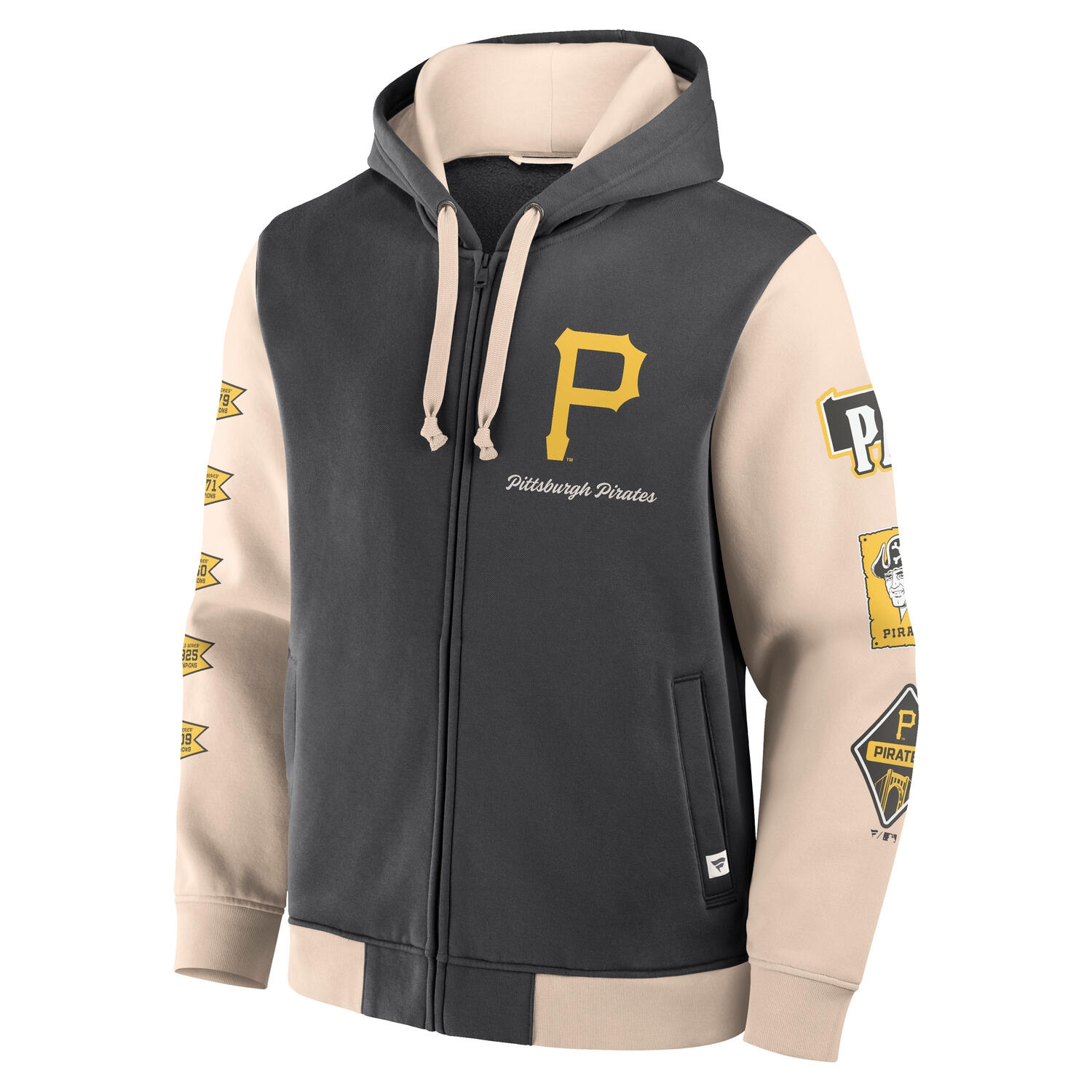 Pittsburgh Pirates Run It Down Retro MLB Full-Zip Hoodie