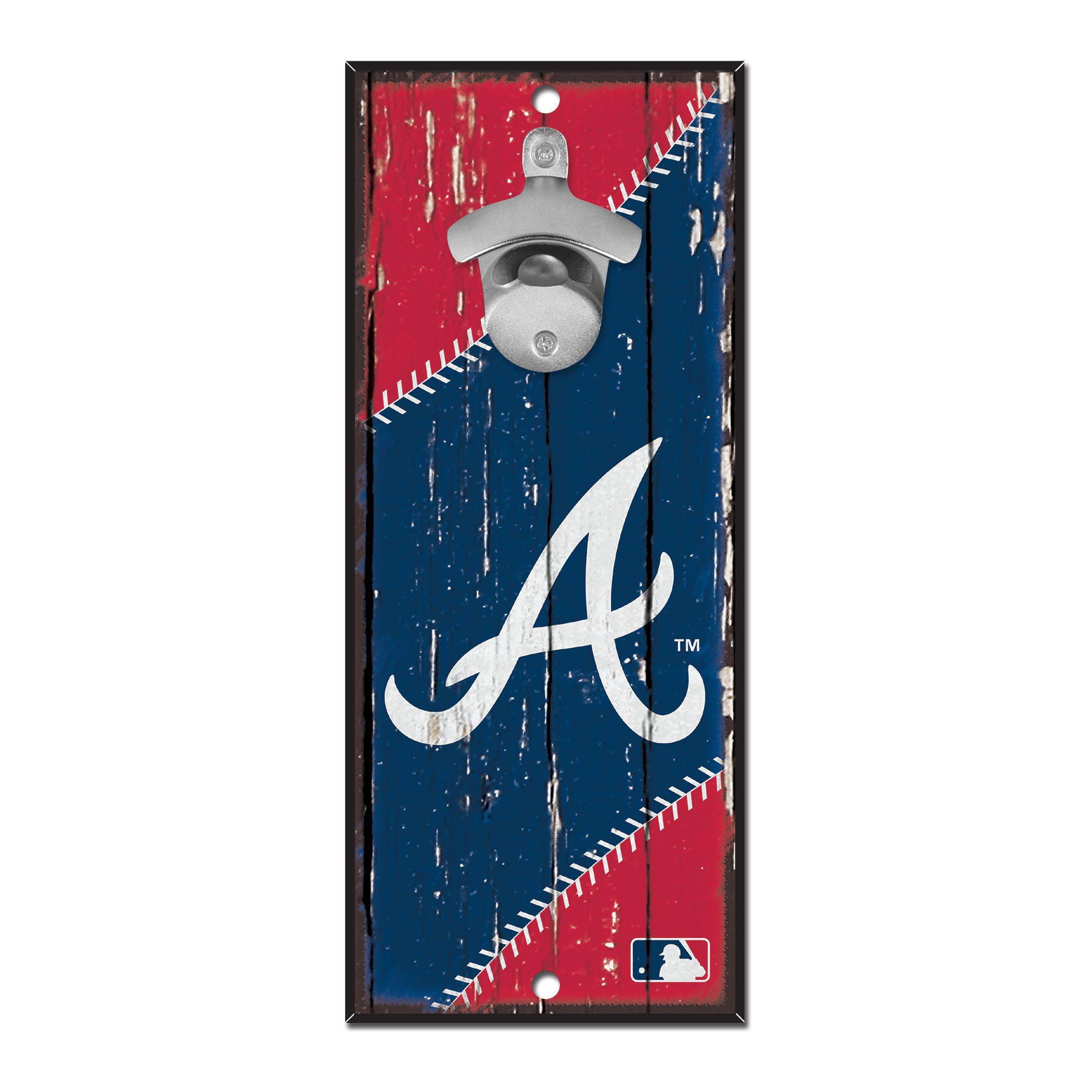 Atlanta Braves MLB Schild mit Flaschenöffner