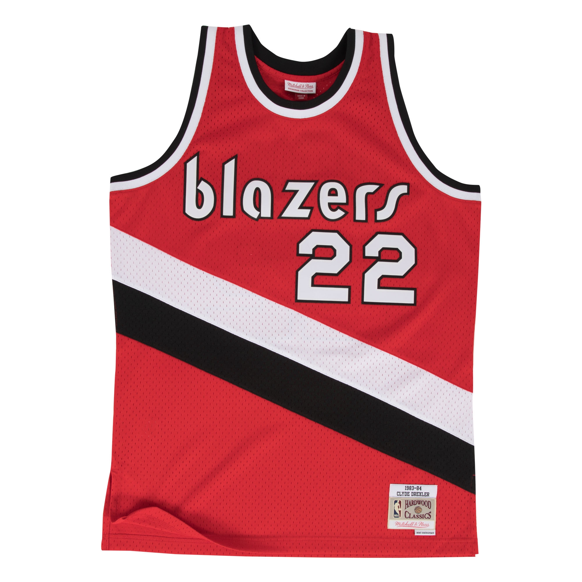 Clyde Drexler #22 Portland Trail Blazers 1983-84 Swingman NBA Trikot Rot