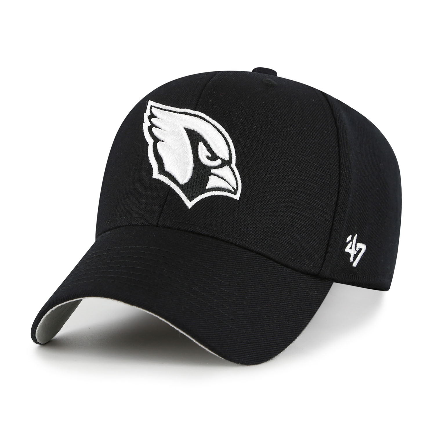 Arizona Cardinals Black & White '47 MVP Adjustable NFL Cap Schwarz