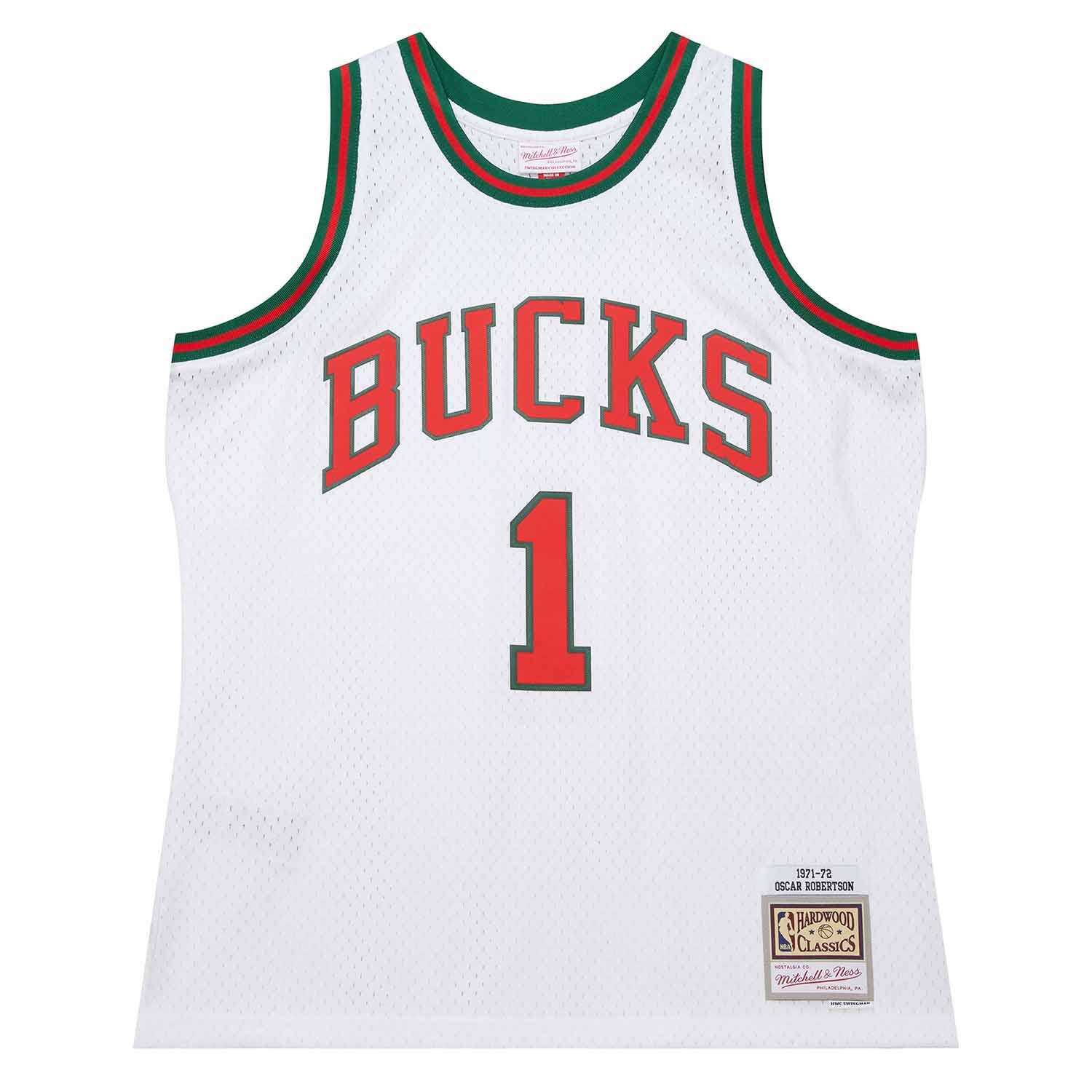 Oscar Robertson #1 Milwaukee Bucks 1971 Swingman NBA Trikot Weiß