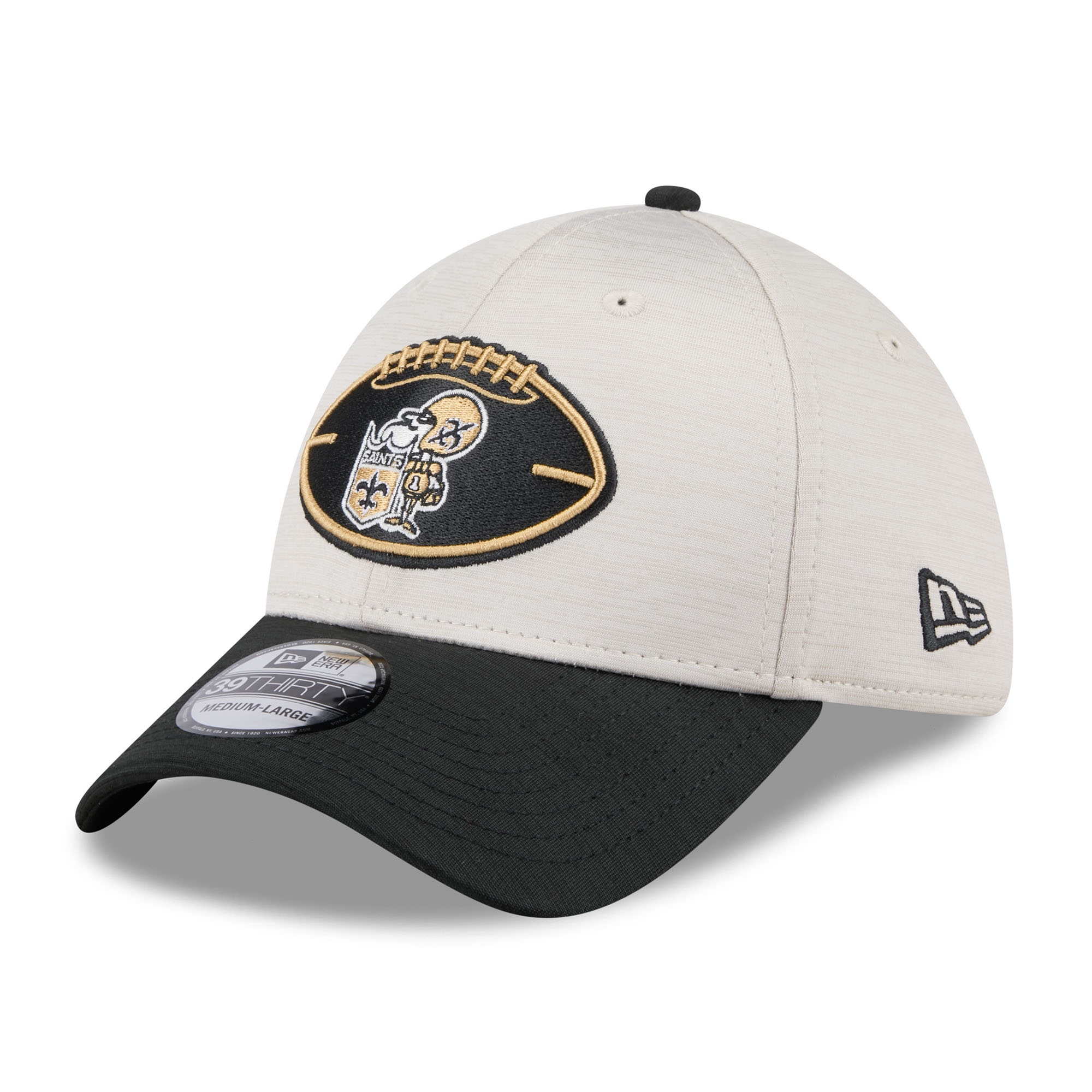 New Orleans Saints Historic 2024 NFL Sideline New Era 39THIRTY Flex Cap