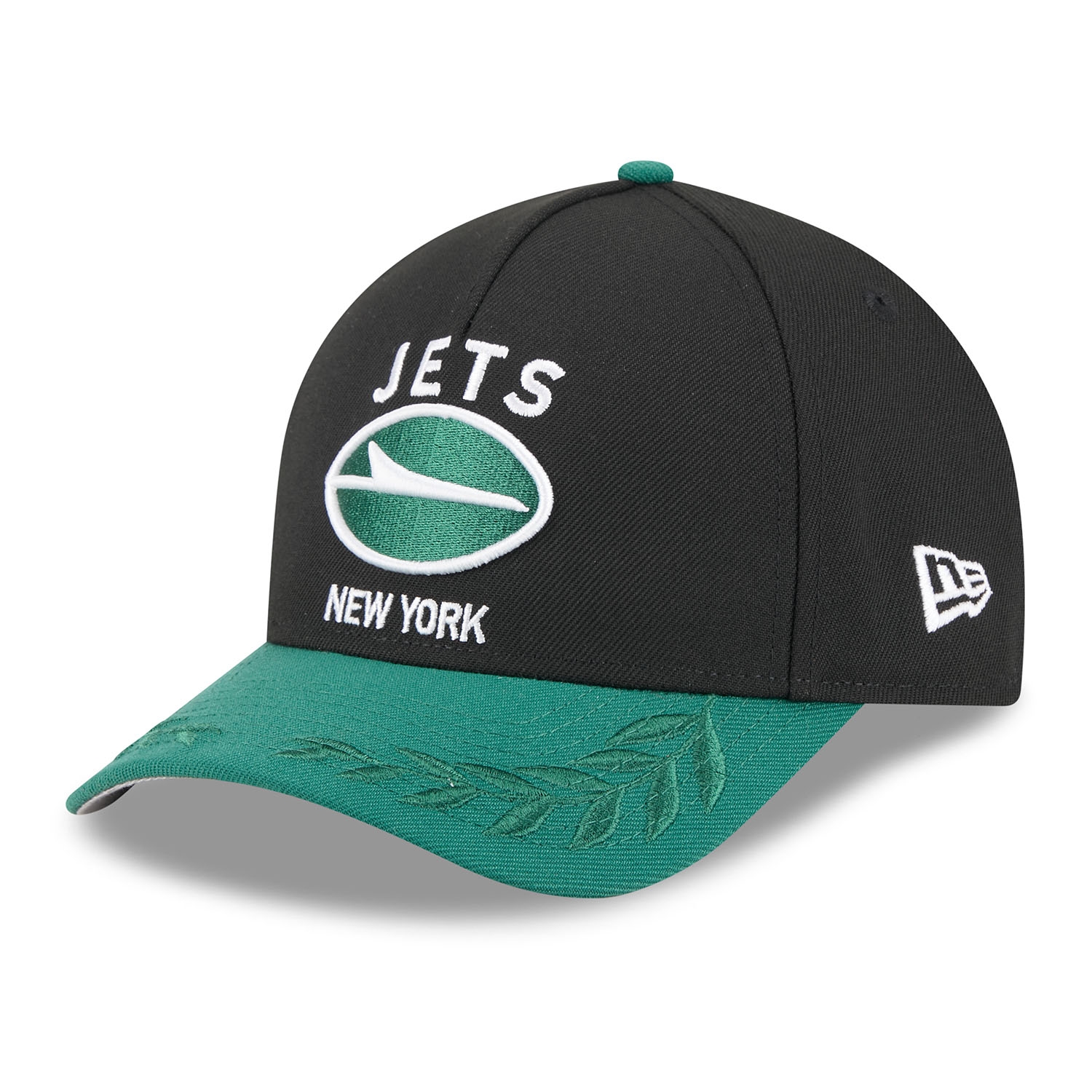 New York Jets 2025 NFL Draft 9FORTY M-Crown A-Frame Snapback Cap Schwarz