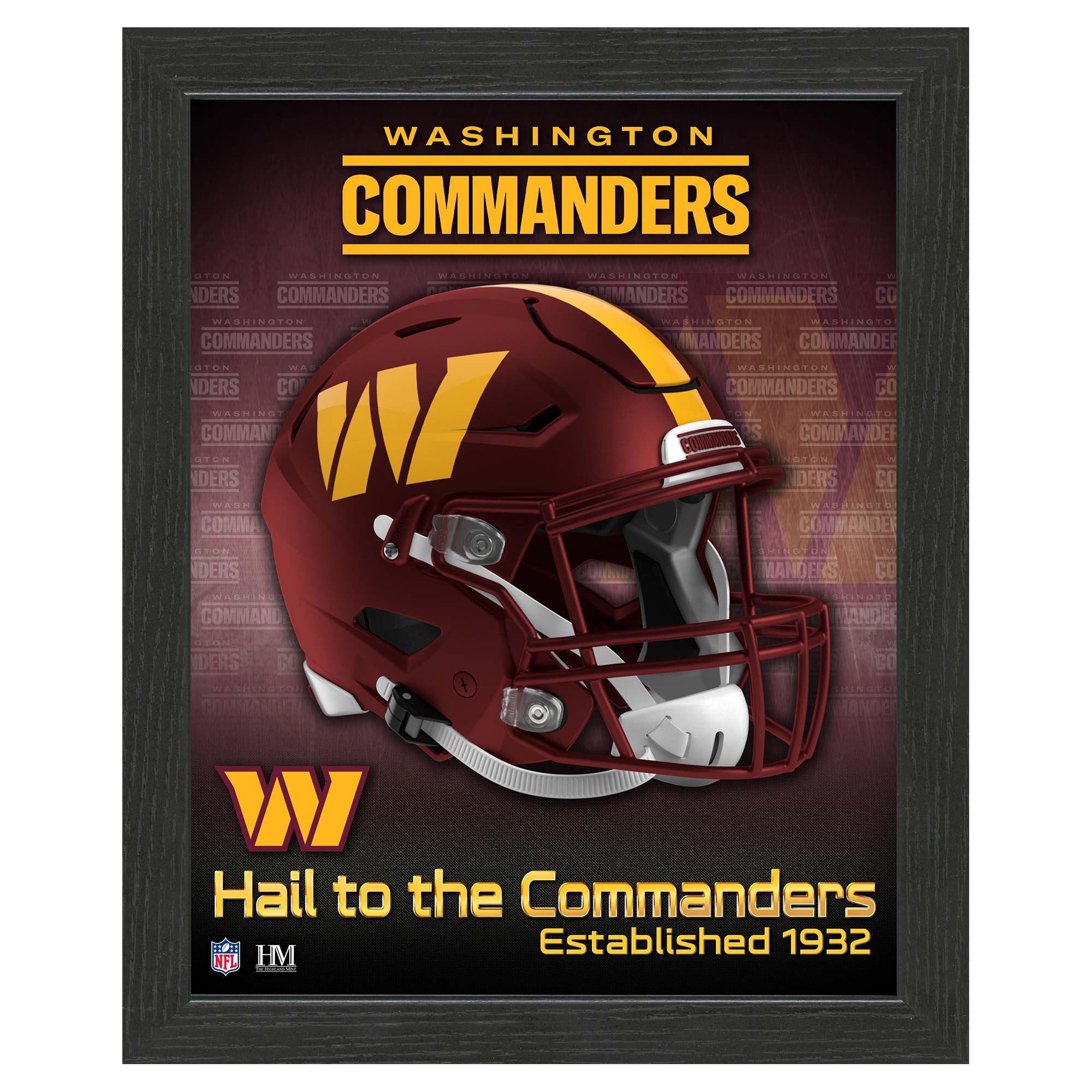 Washington Commanders NFL Team Helmet Gerahmtes Bild