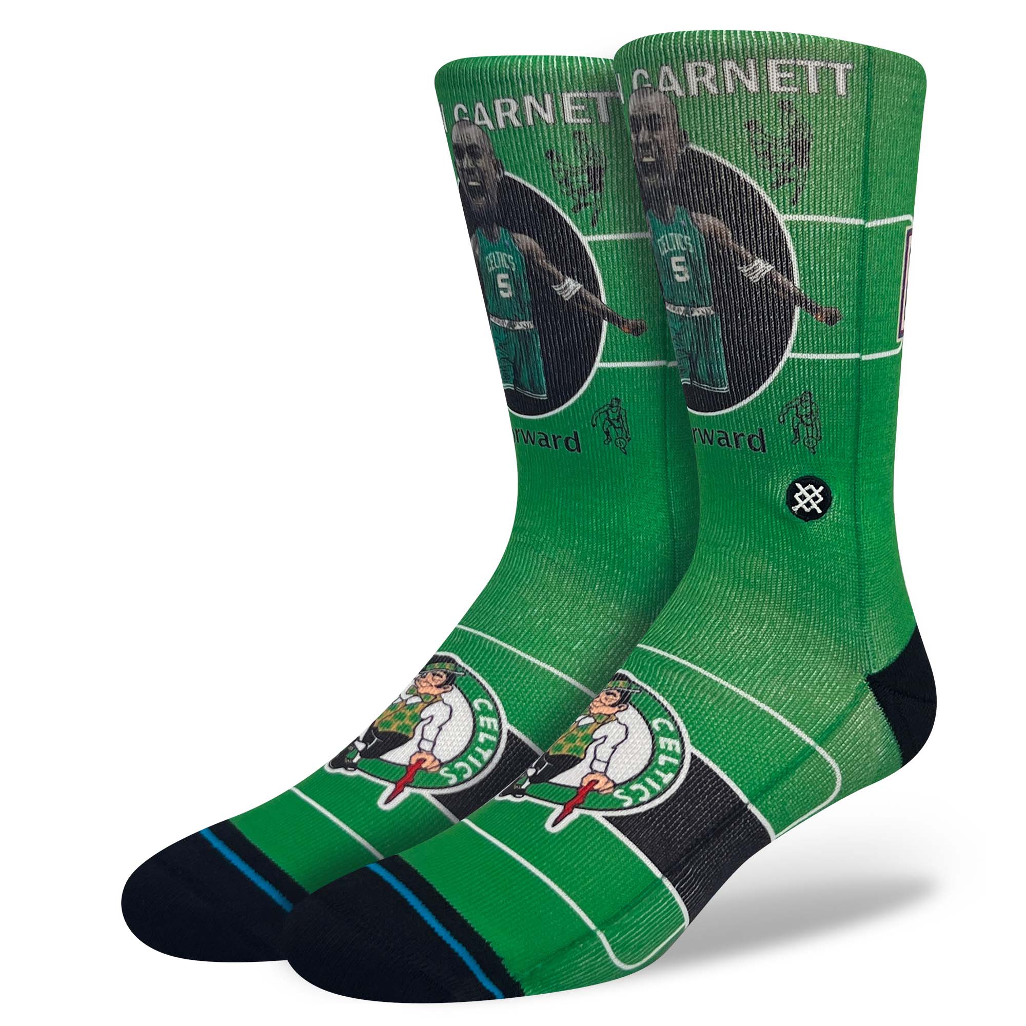 Kevin Garnett Boston Celtics Big Head Stance Crew Socks