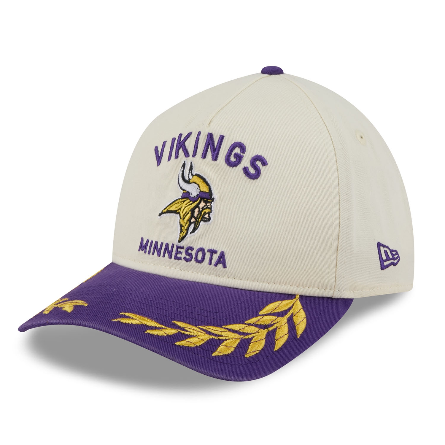 Minnesota Vikings 2025 NFL Draft 9TWENTY A-Frame Adjustable Cap Cream