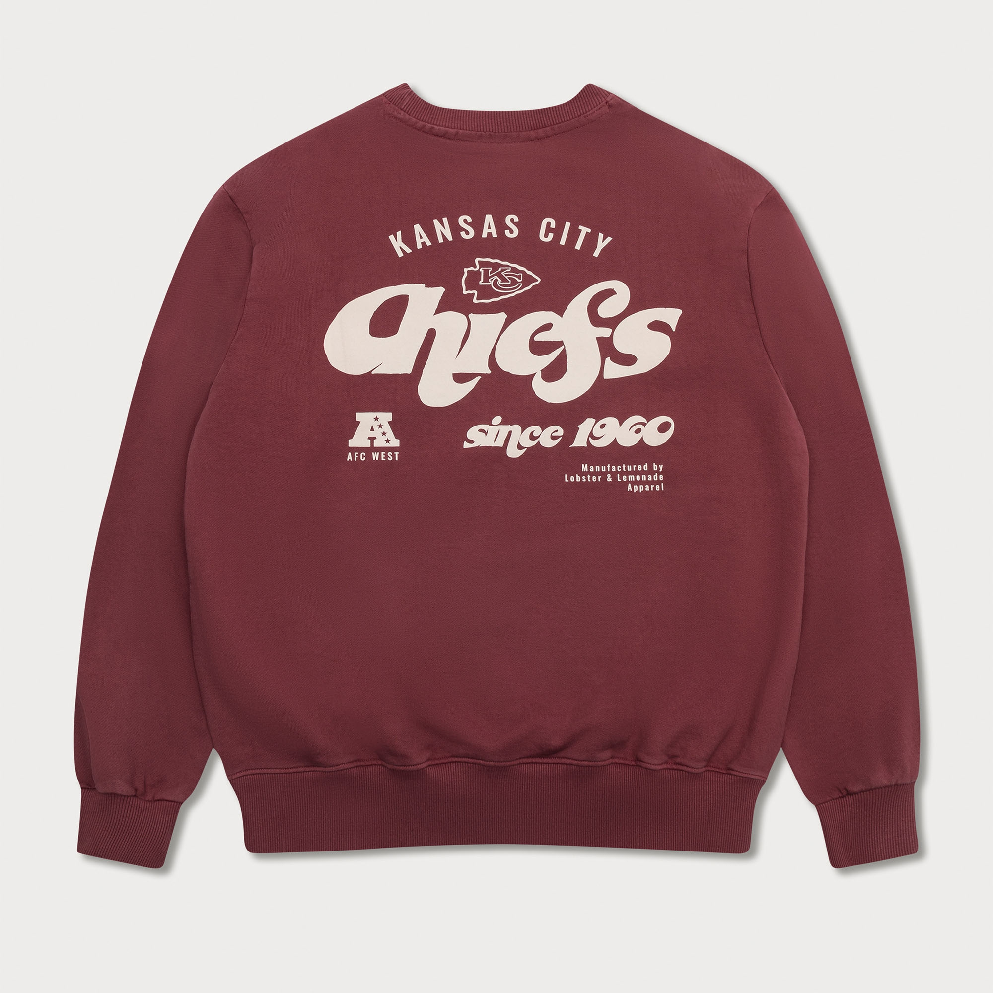 Kansas City Chiefs L&L '96 Classics NFL Crewneck Sweater Maroon