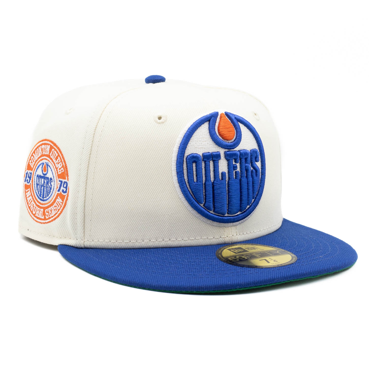 Edmonton Oilers Inaugural Season New Era 59FIFTY Fitted NHL Cap Chrome