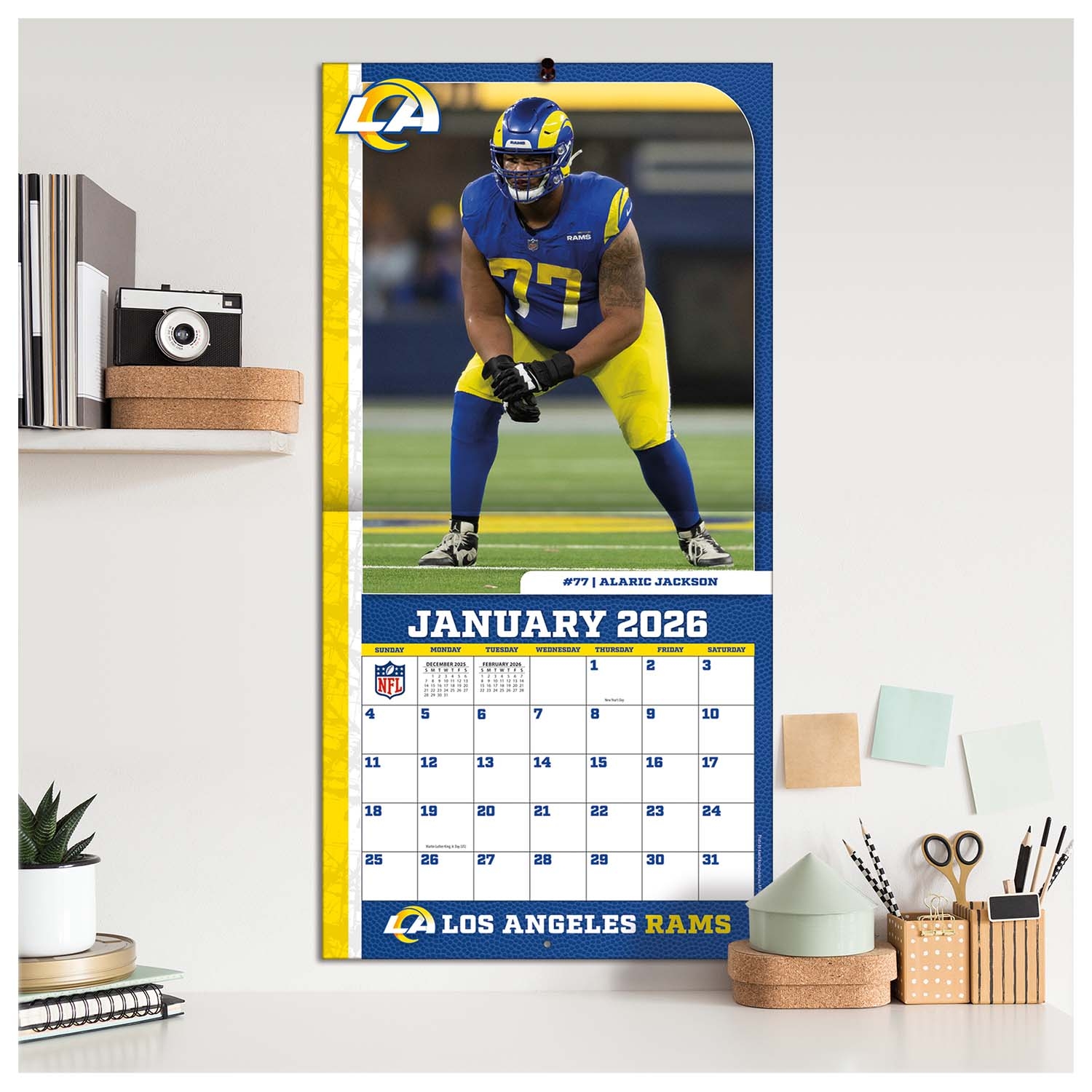 Los Angeles Rams 2026 Team NFL Wandkalender