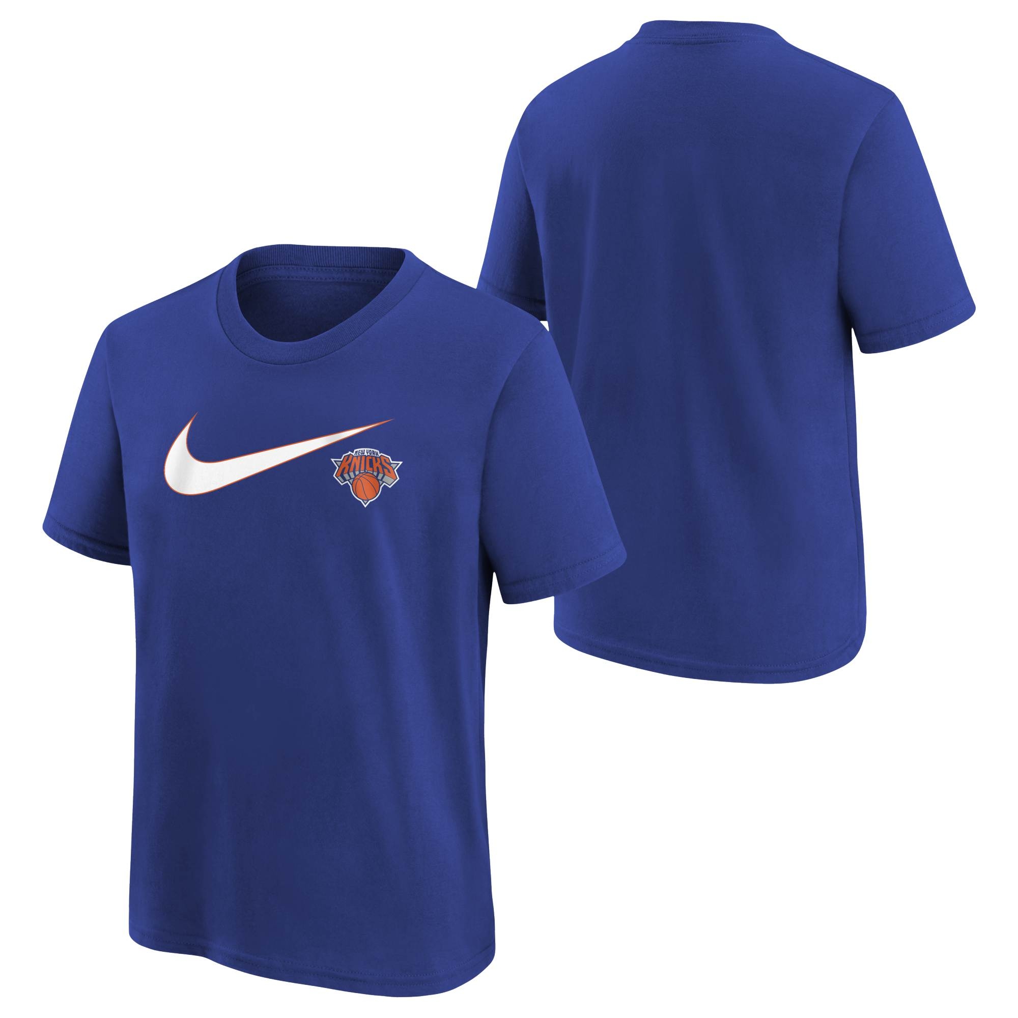 New York Knicks Nike Swoosh Logo NBA T-Shirt Blue (YOUTH)