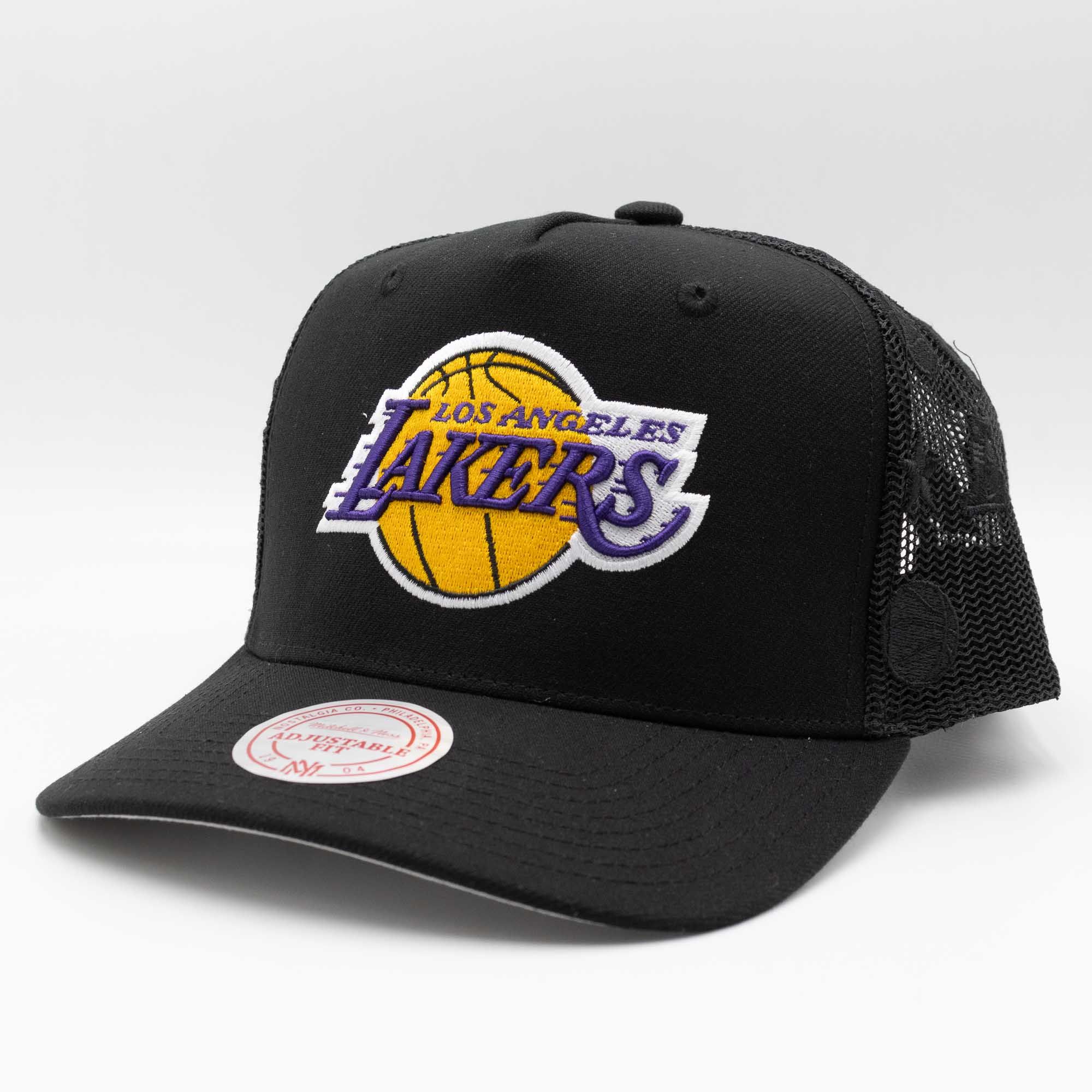 Los Angeles Lakers Mitchell & Ness Monogram NBA Trucker Cap Schwarz