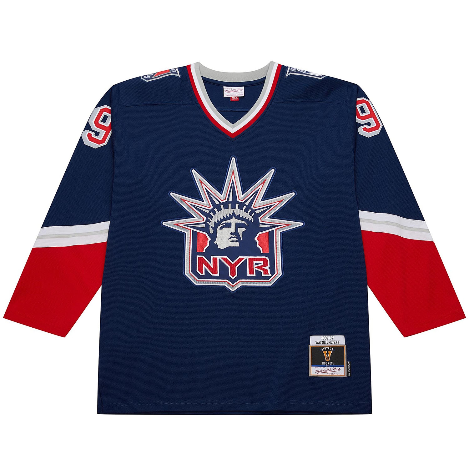 Wayne Gretzky #99 New York Rangers 1996-97 Premium Power Play NHL Jersey Navy