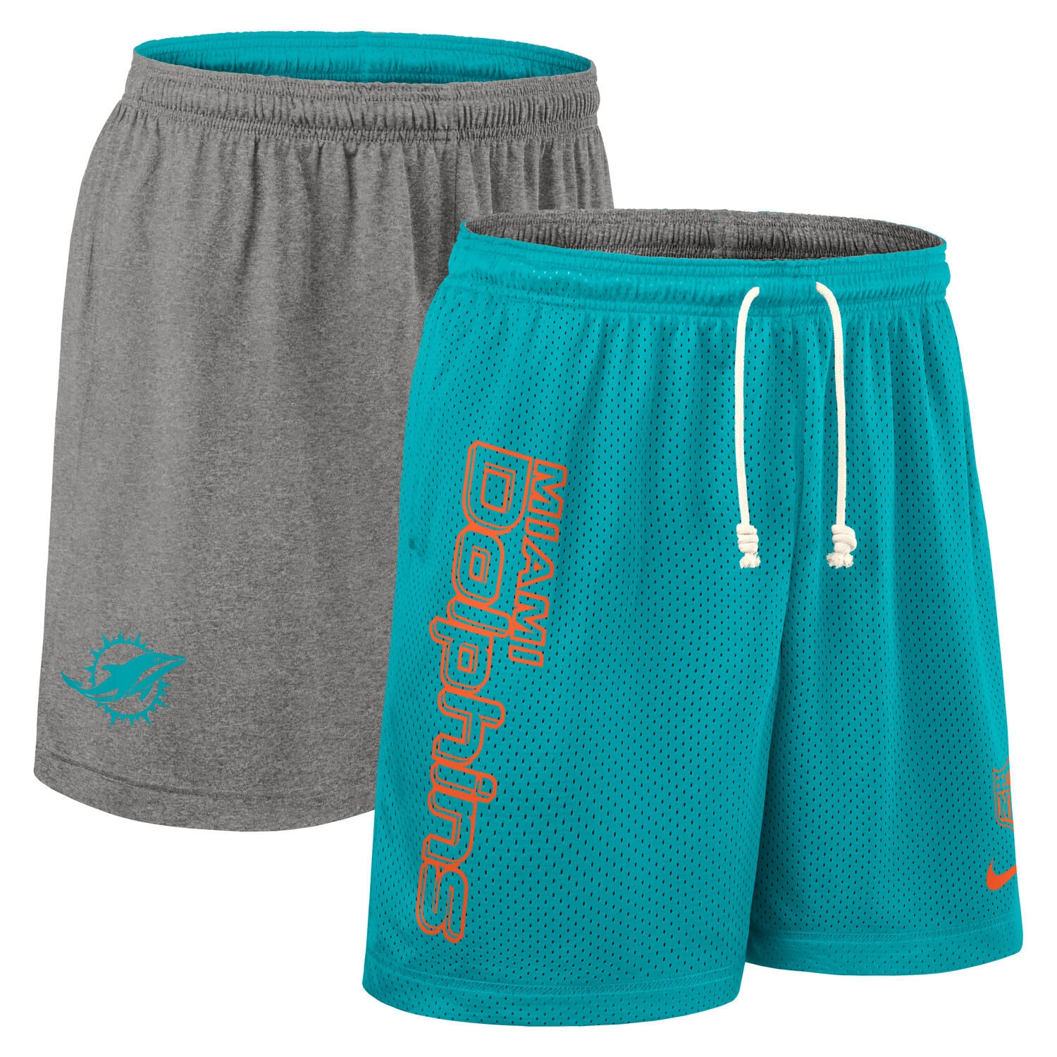 Miami Dolphins 2025 NFL Sideline Reversible Mesh Nike Dri-FIT Shorts Aqua