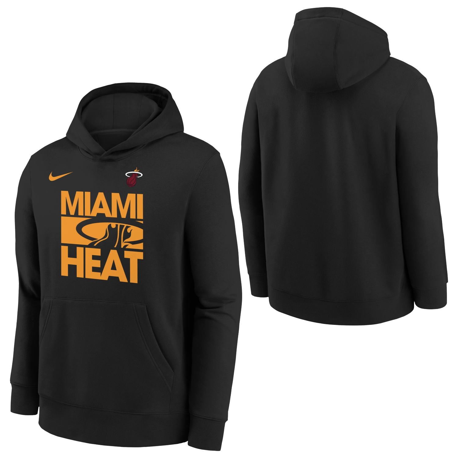 Miami Heat NBA Courtside Nike Club Hoodie Schwarz (YOUTH)