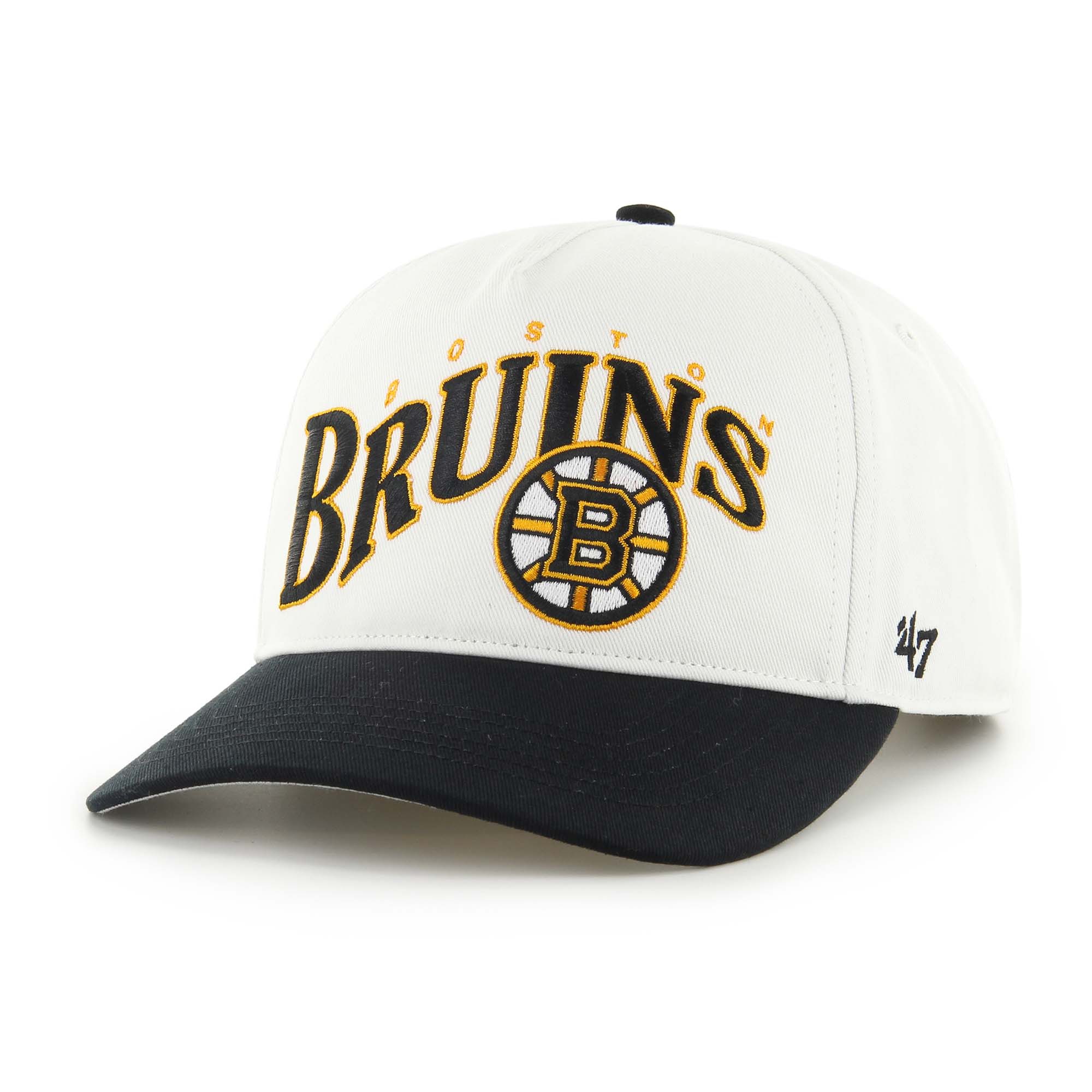 Boston Bruins '47 Hitch White Wave Adjustable NHL Cap White