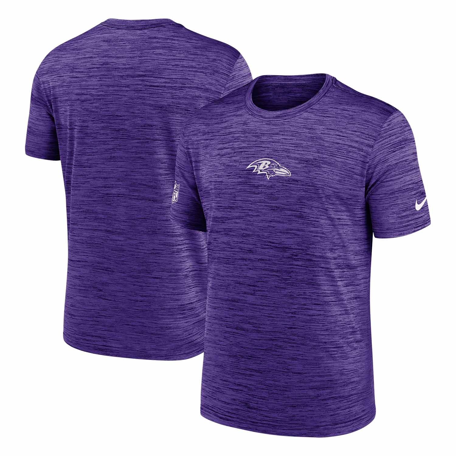Baltimore Ravens 2025 NFL Sideline Nike Velocity Performance T-Shirt Lila