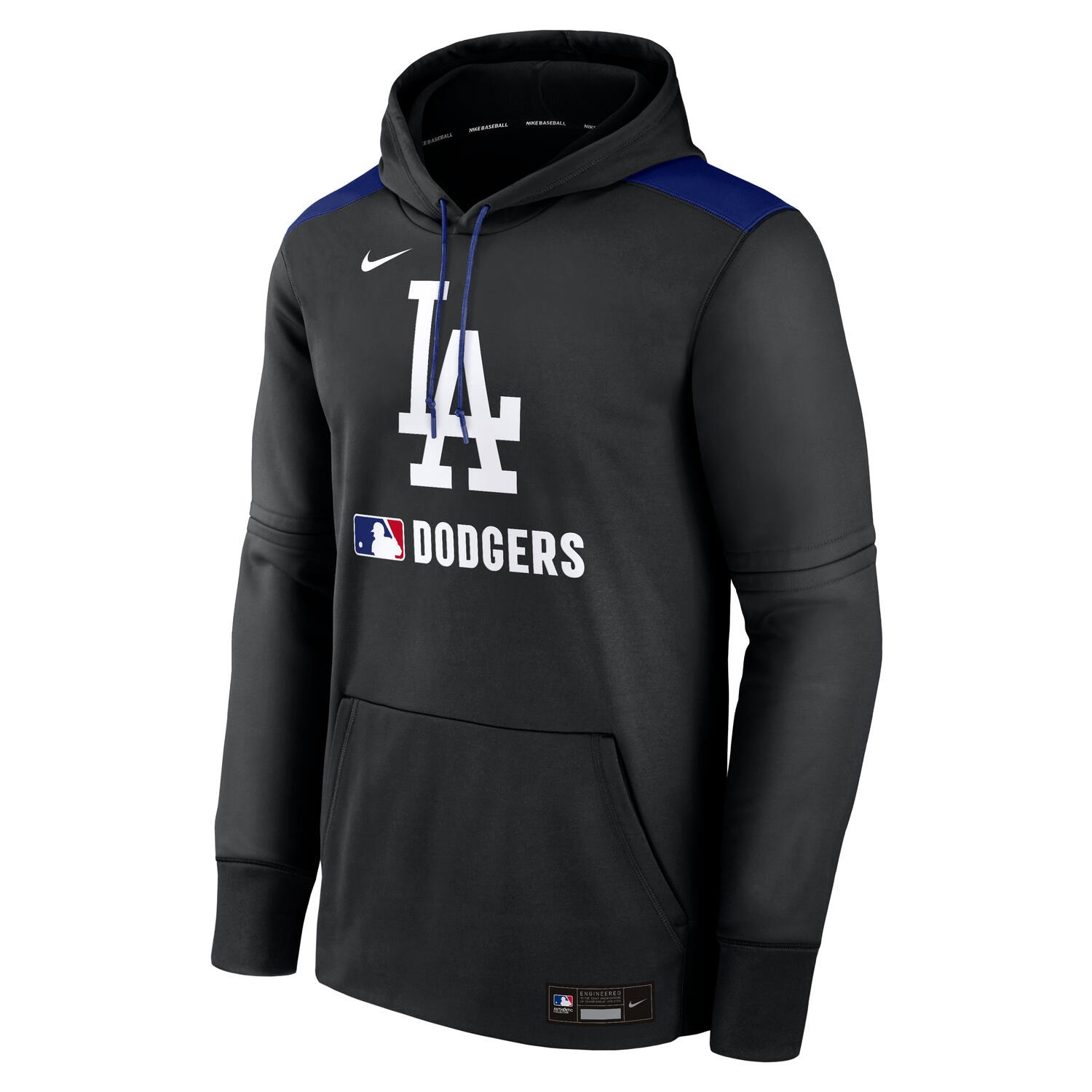Los Angeles Dodgers 2025 MLB Authentic Performance Therma Hoodie Black