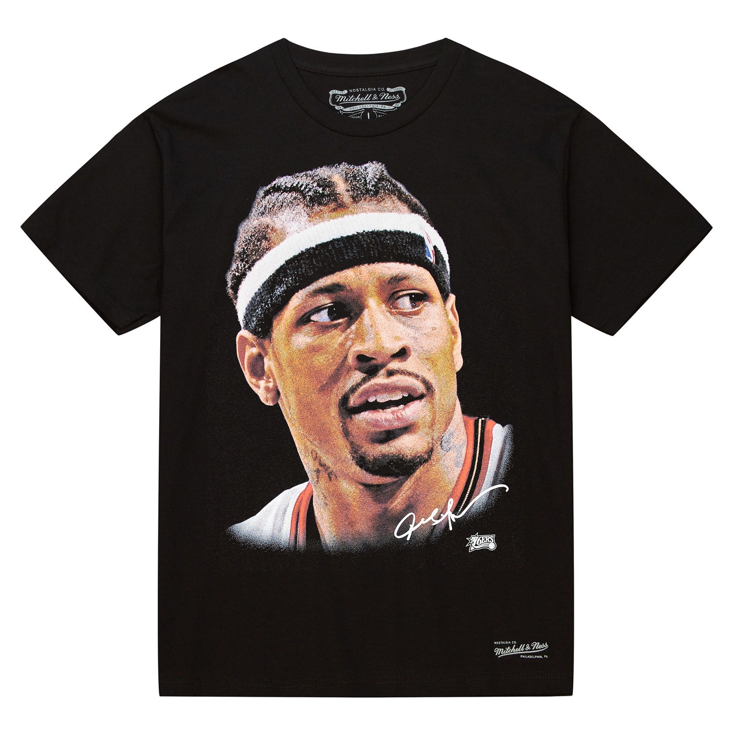 Allen Iverson Mitchell & Ness Real Big Face NBA Tee Schwarz