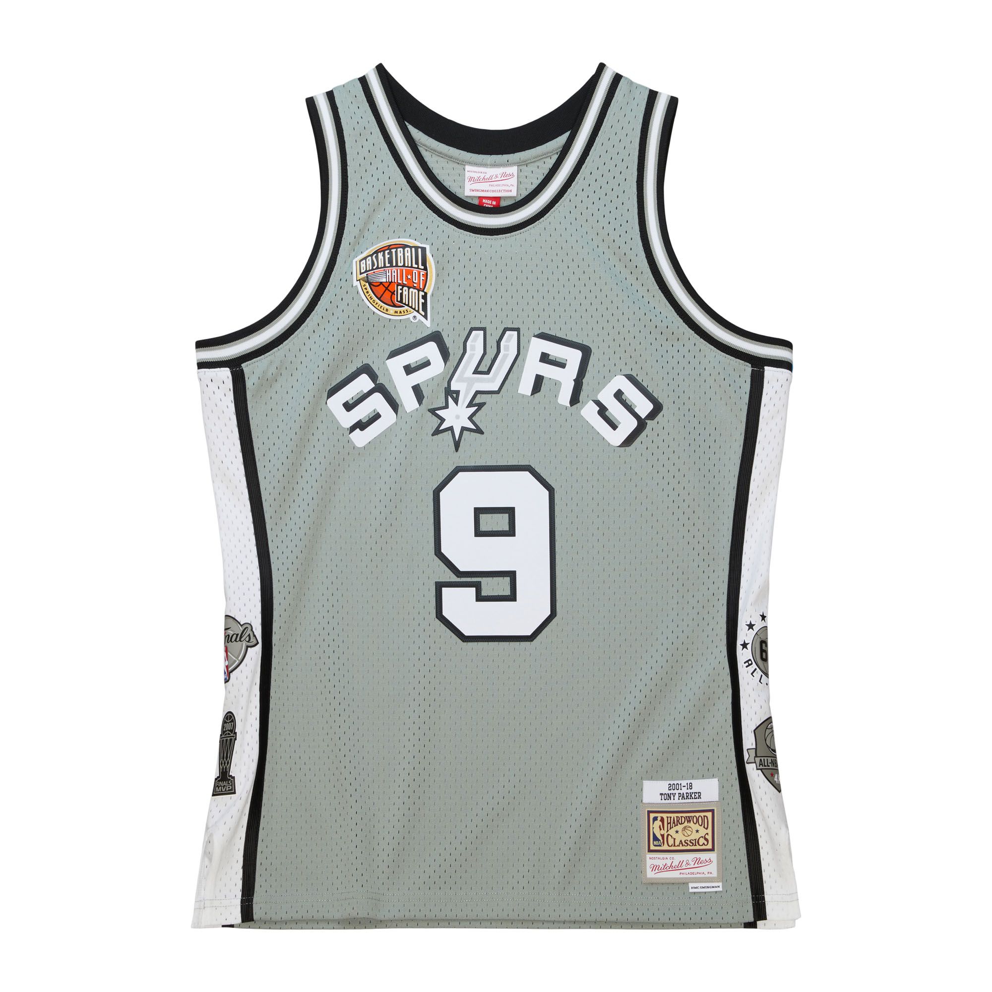 Tony Parker #9 San Antonio Spurs HOF 2001-18 Mitchell & Ness Swingman NBA Trikot
