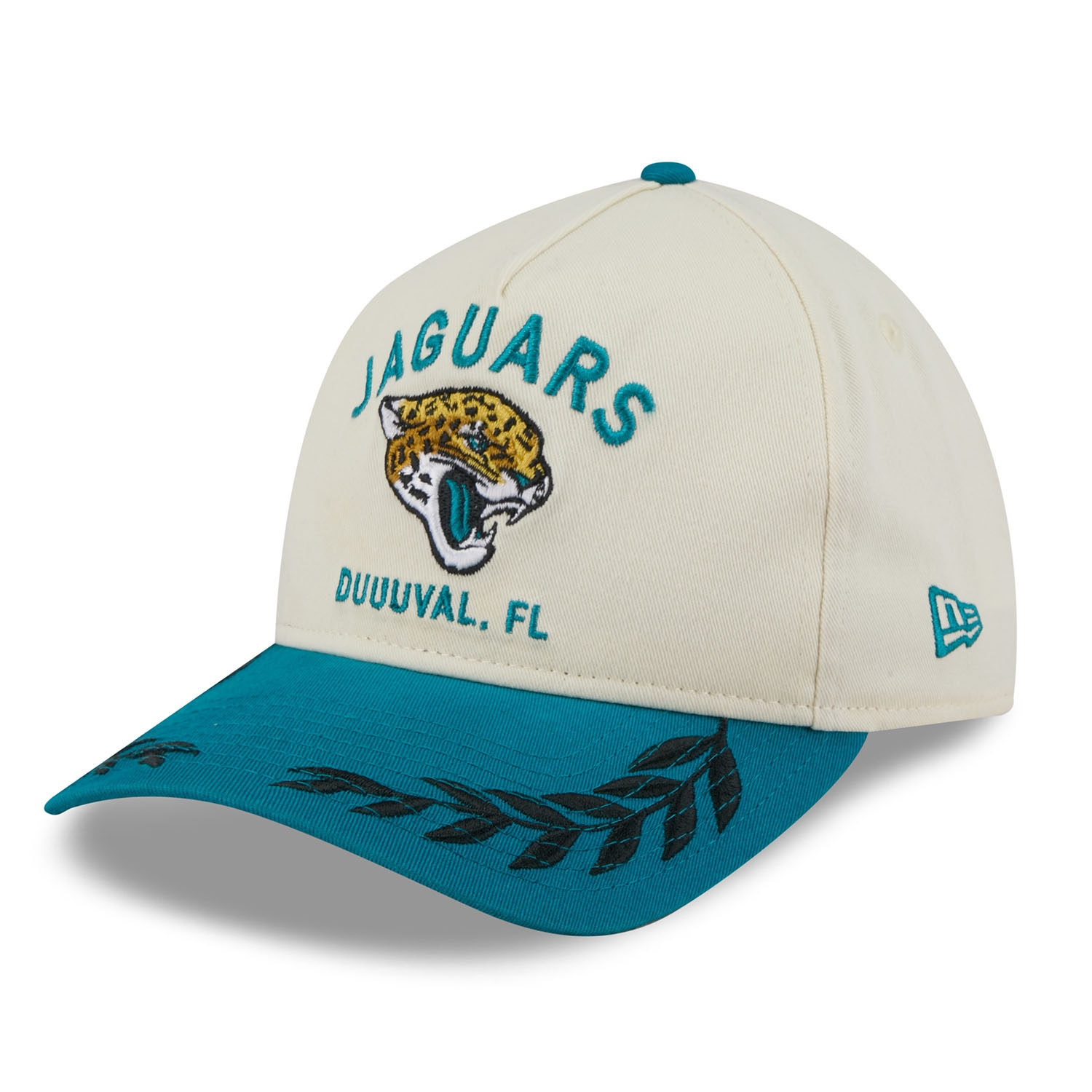 Jacksonville Jaguars 2025 NFL Draft 9TWENTY A-Frame Adjustable Cap Cream