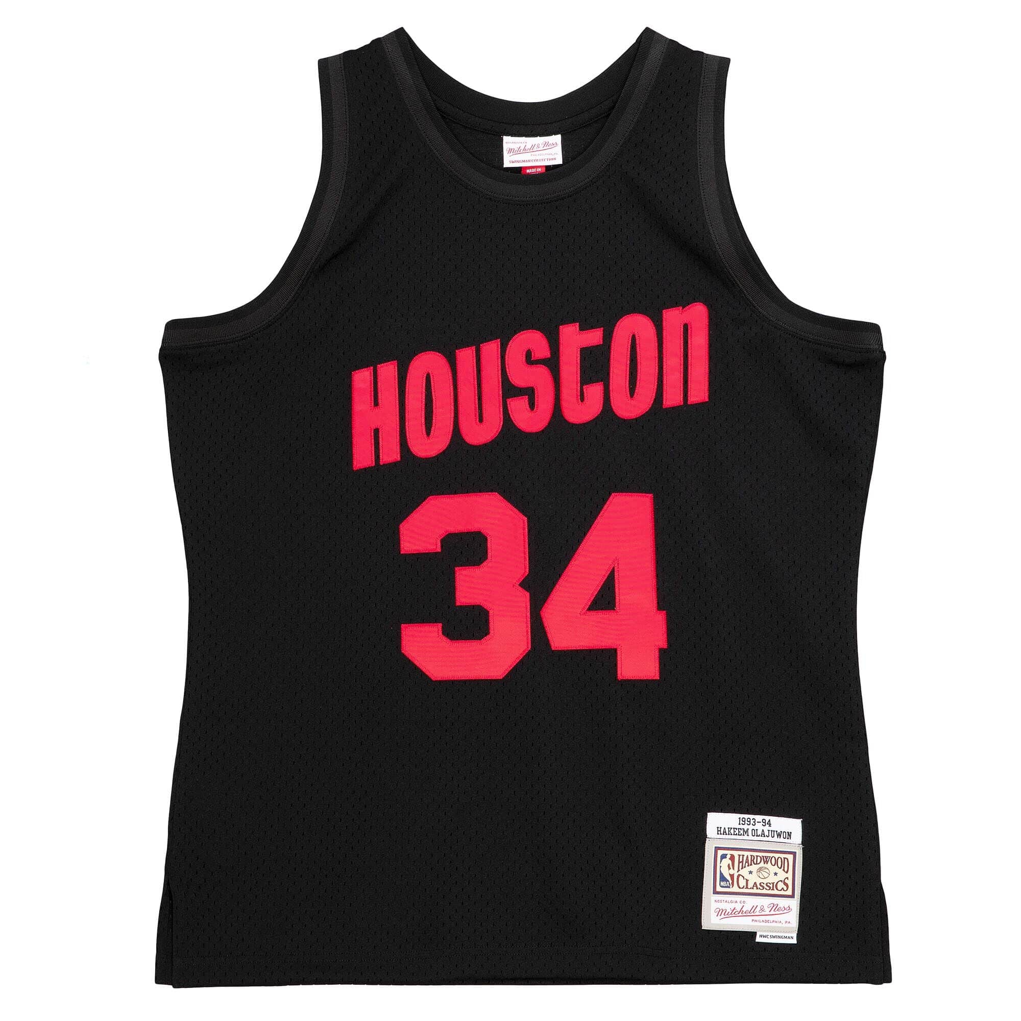 Hakeem Olajuwon #34 Houston Rockets Black Mitchell & Ness Swingman NBA Jersey