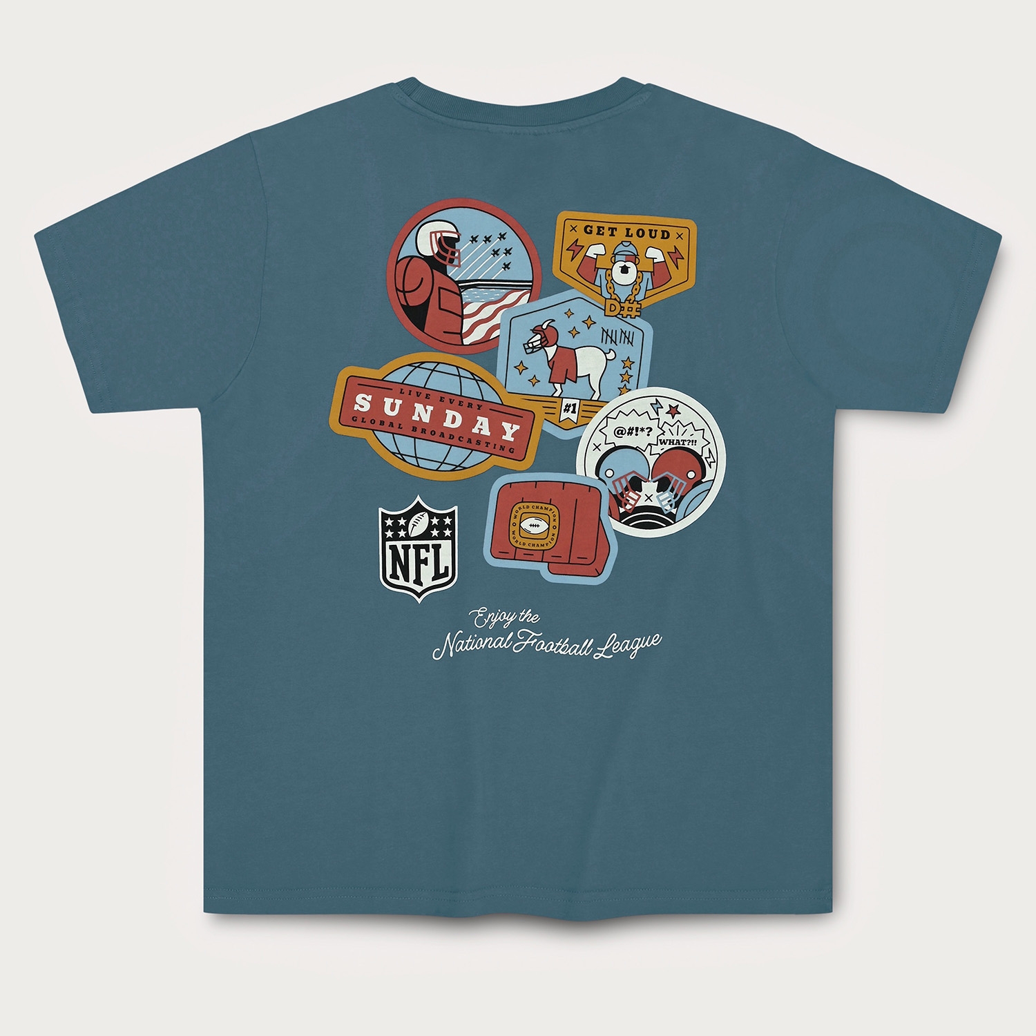 NFL Shield L&L Core '89 Band T-Shirt Blau