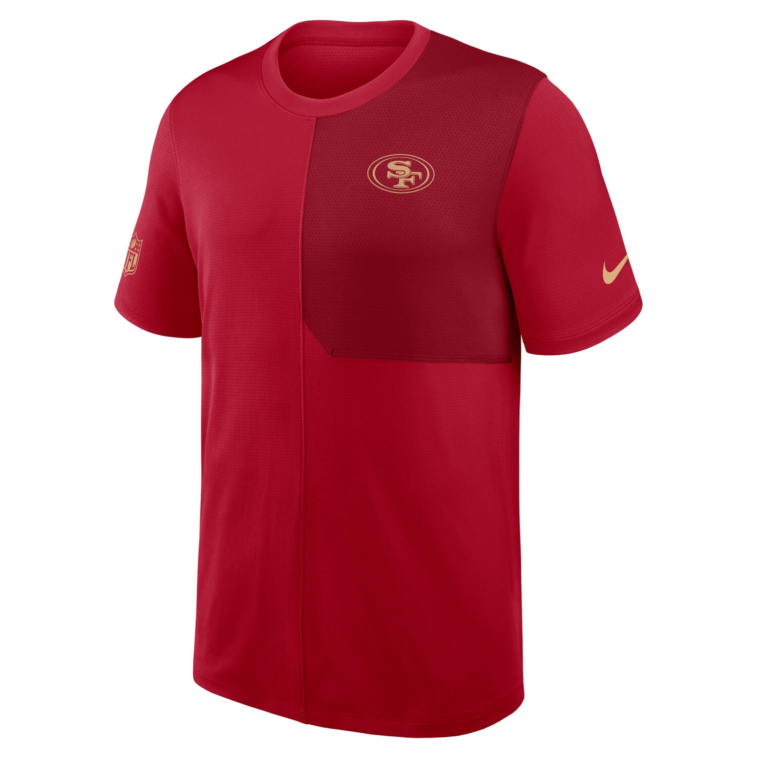 San Francisco 49ers 2025 NFL Sideline Nike Dri-FIT Coach UV Top Rot
