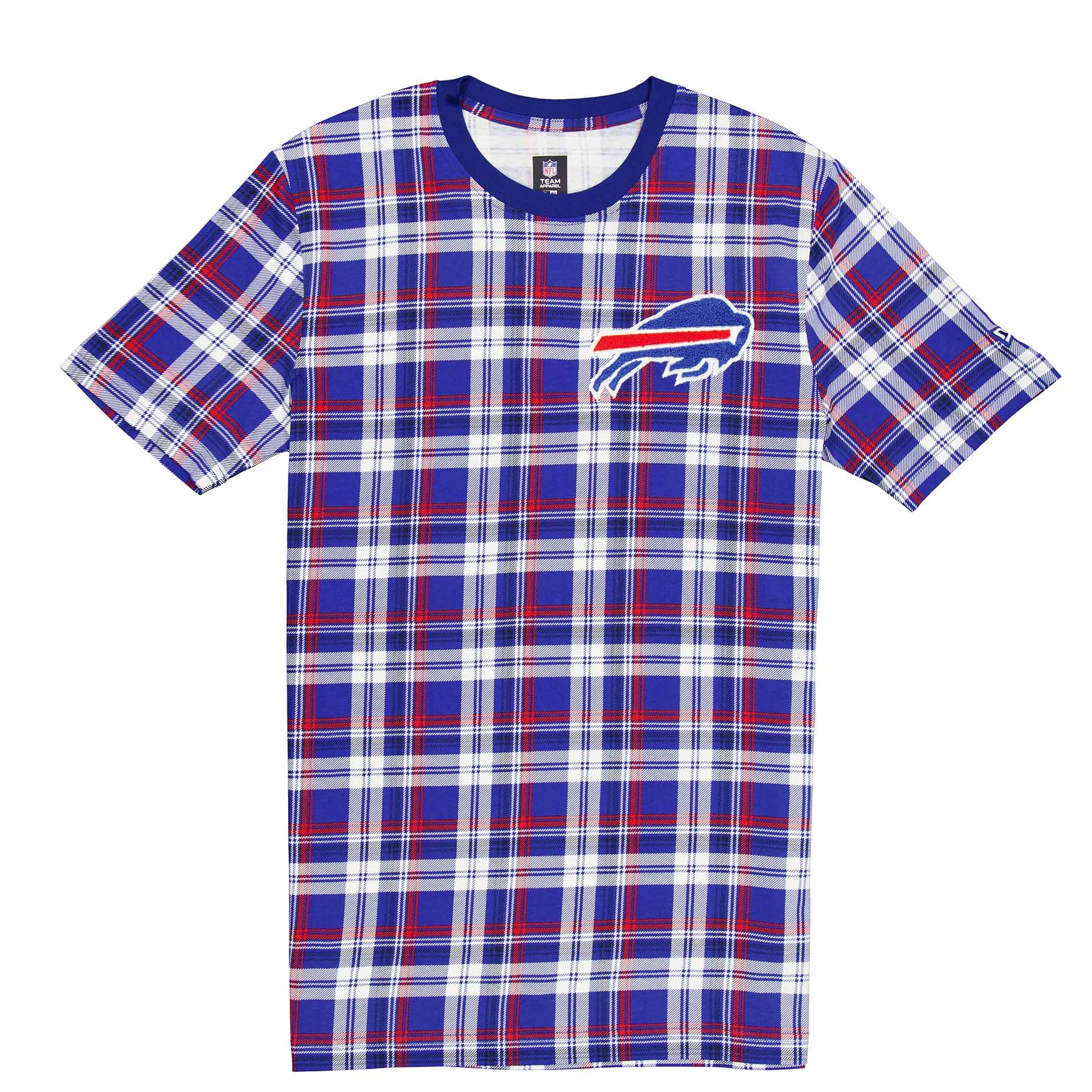 Buffalo Bills Plaid 2024 New Era 3rd Down NFL T-Shirt Blue