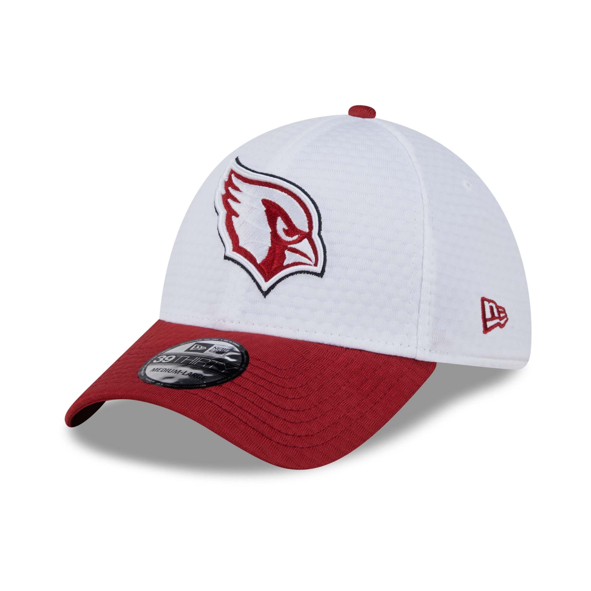 Arizona Cardinals 2024 NFL Training Camp New Era 39THIRTY Flex Cap Weiß