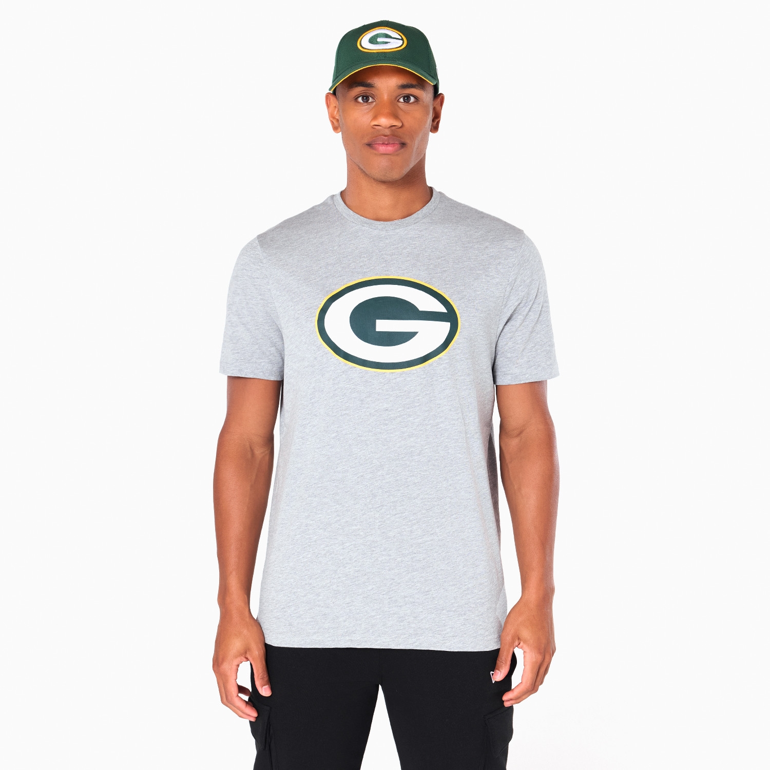 Green Bay Packers Team Logo New Era NFL T-Shirt Grau