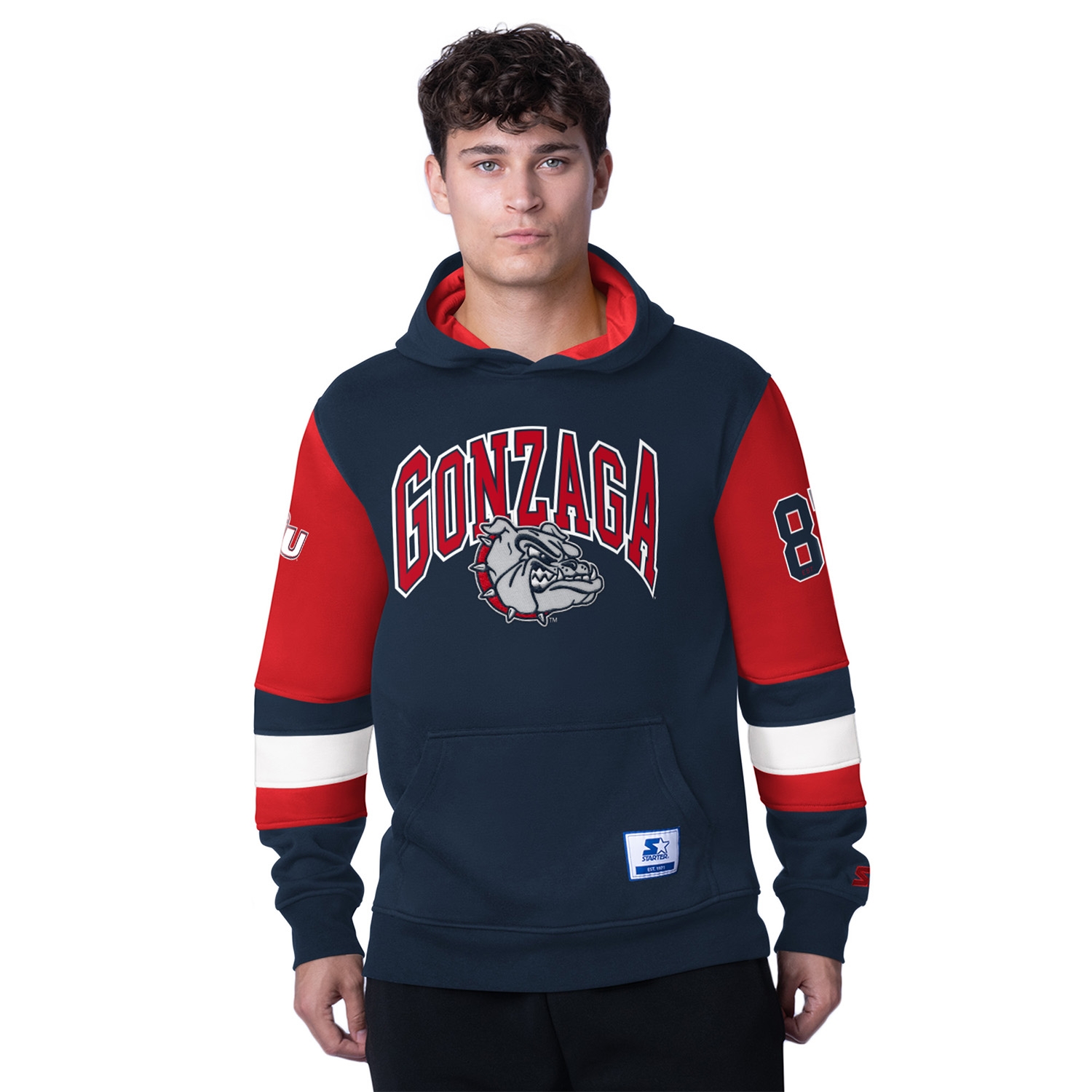 Gonzaga Bulldogs Starter End Zone NCAA Hoodie Navy