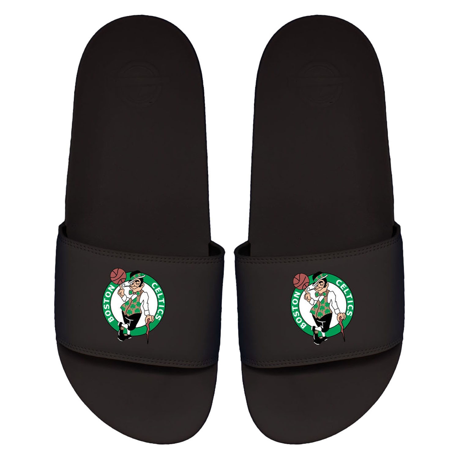 Boston Celtics Primary Logo ISlide NBA Gel Slides Black