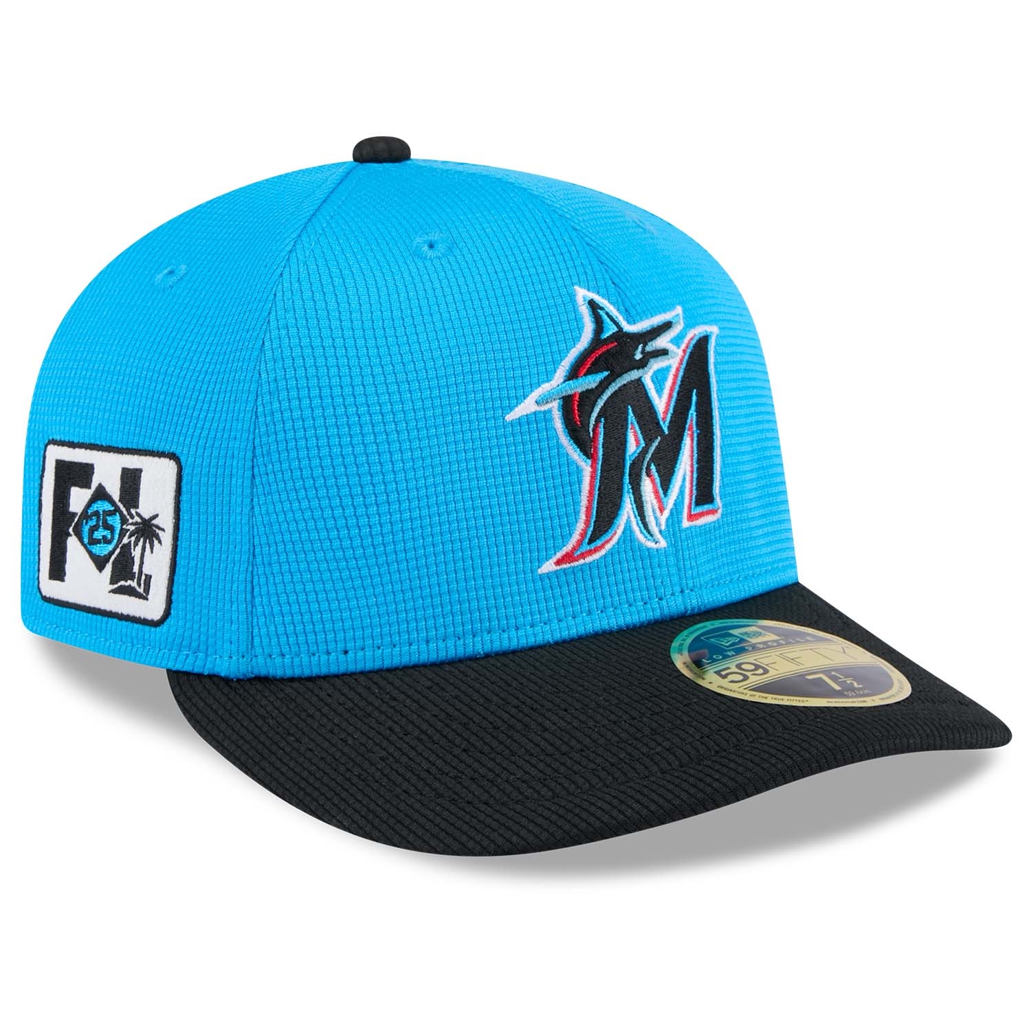 Miami Marlins 2025 MLB Spring Training Low Profile 59FIFTY Fitted Cap Blue