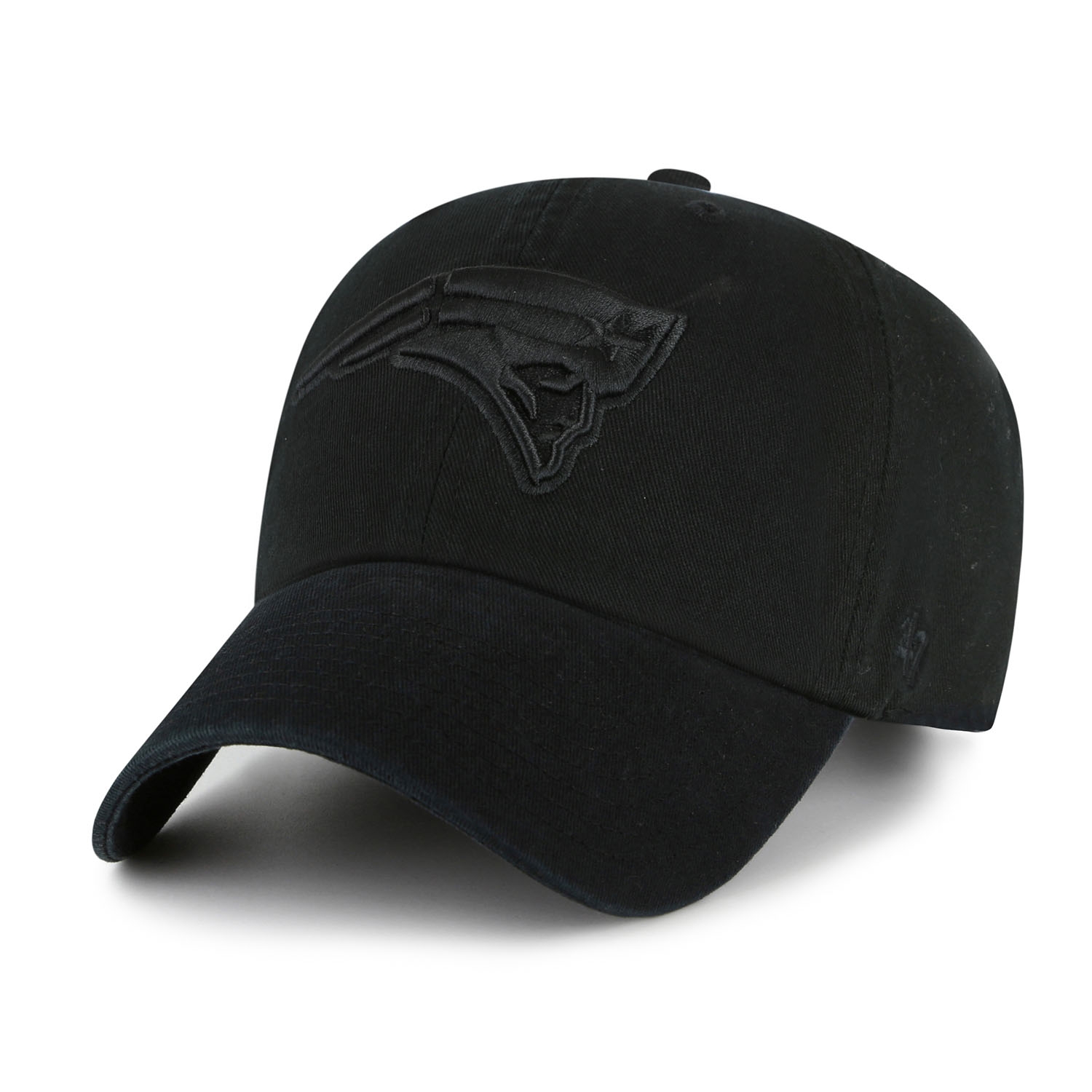 New England Patriots '47 Clean Up Black Logo Adjustable NFL Cap Schwarz