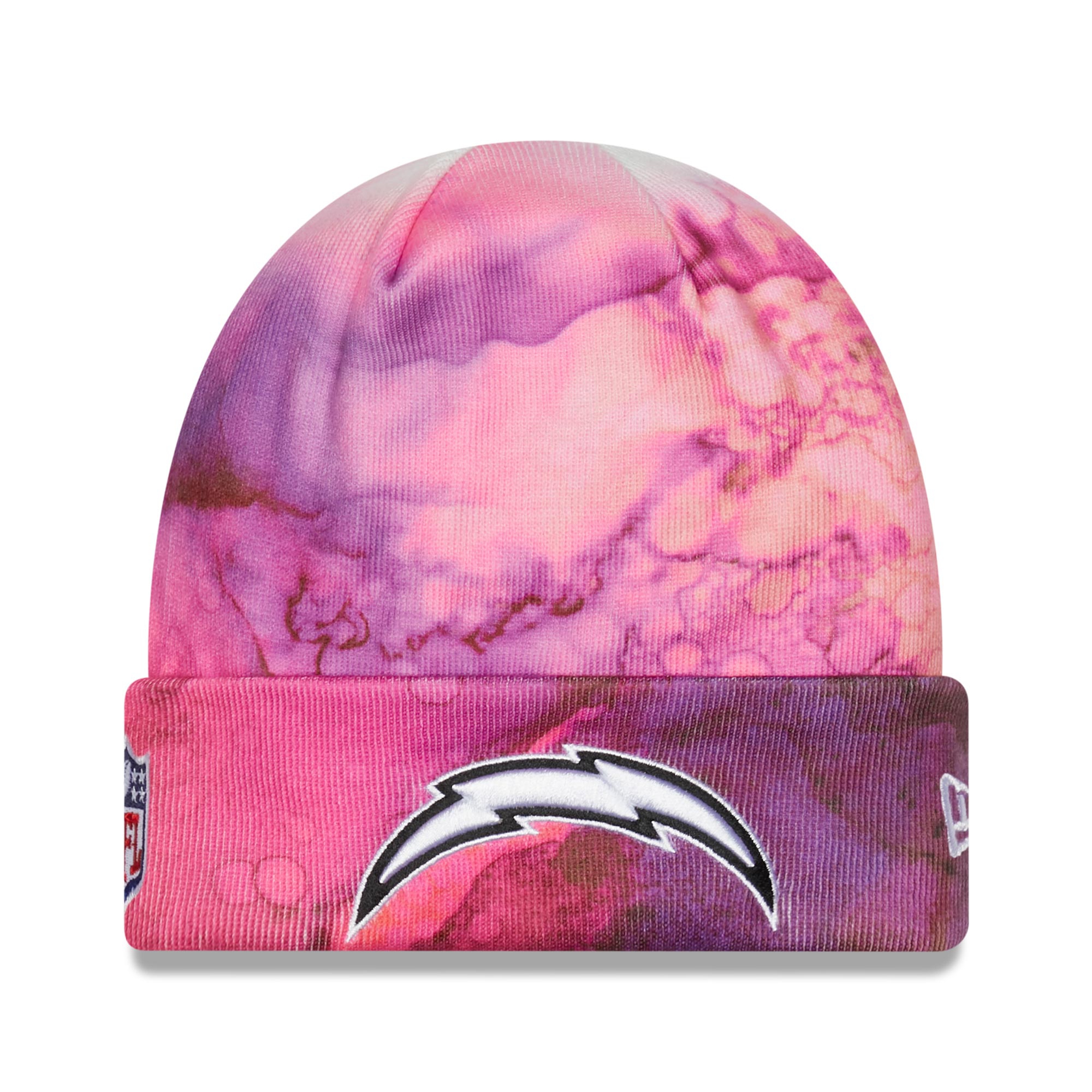 Los Angeles Chargers 2022 NFL On-Field Crucial Catch New Era Wintermütze Ink Dye