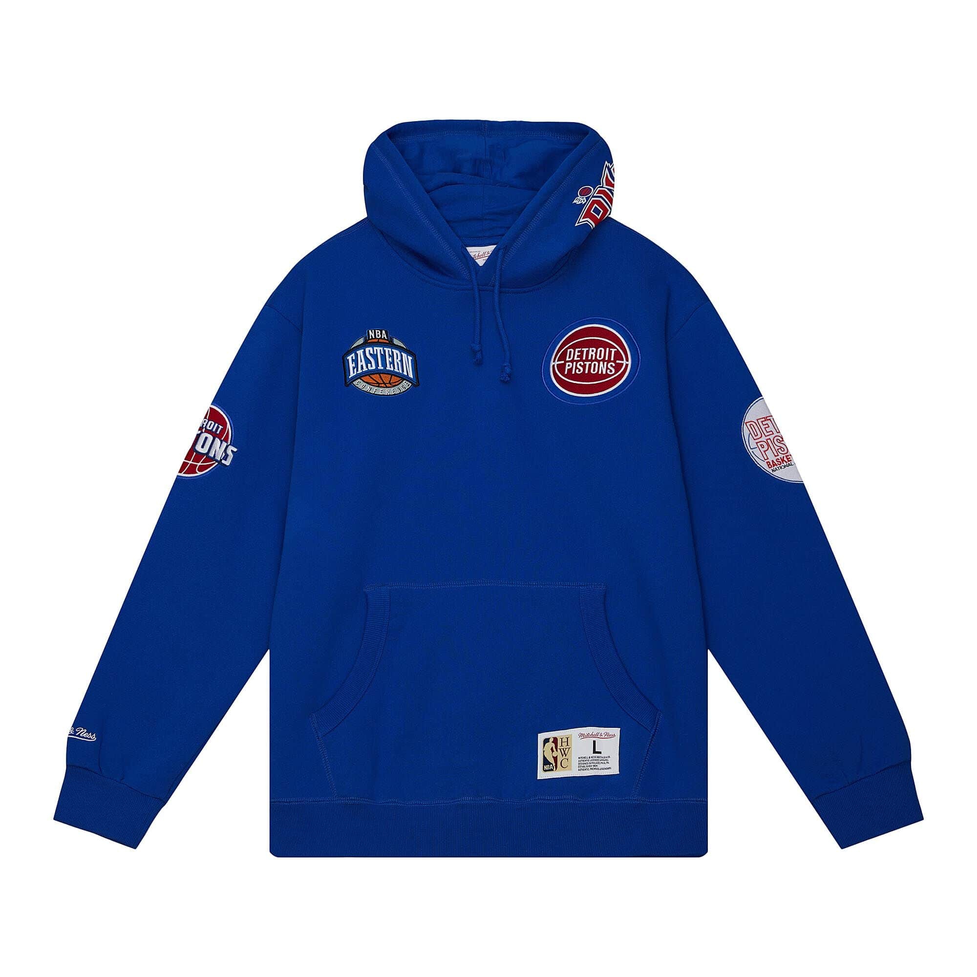 Detroit Pistons City Collection Mitchell & Ness NBA Hoodie Blau