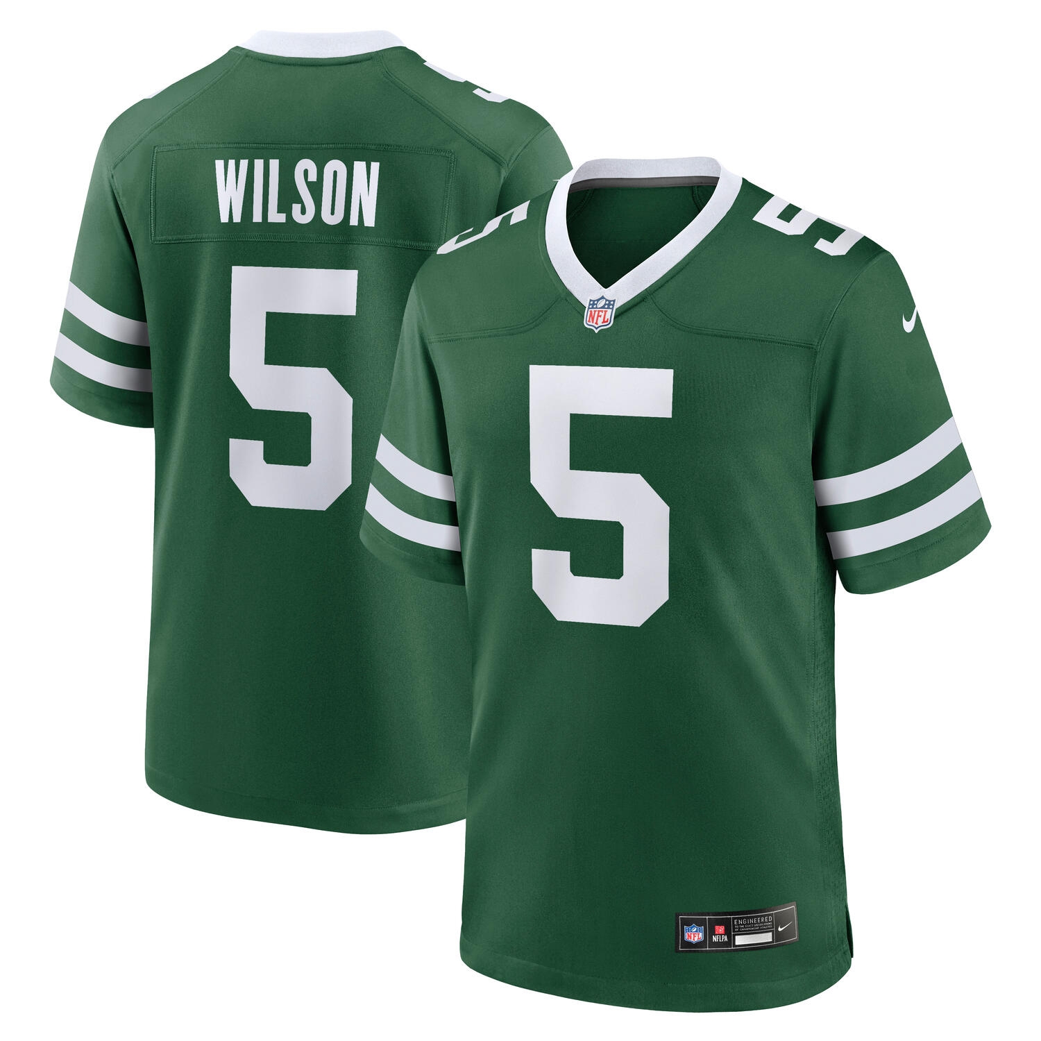 Garrett Wilson #5 New York Jets Nike Game NFL Jersey Green