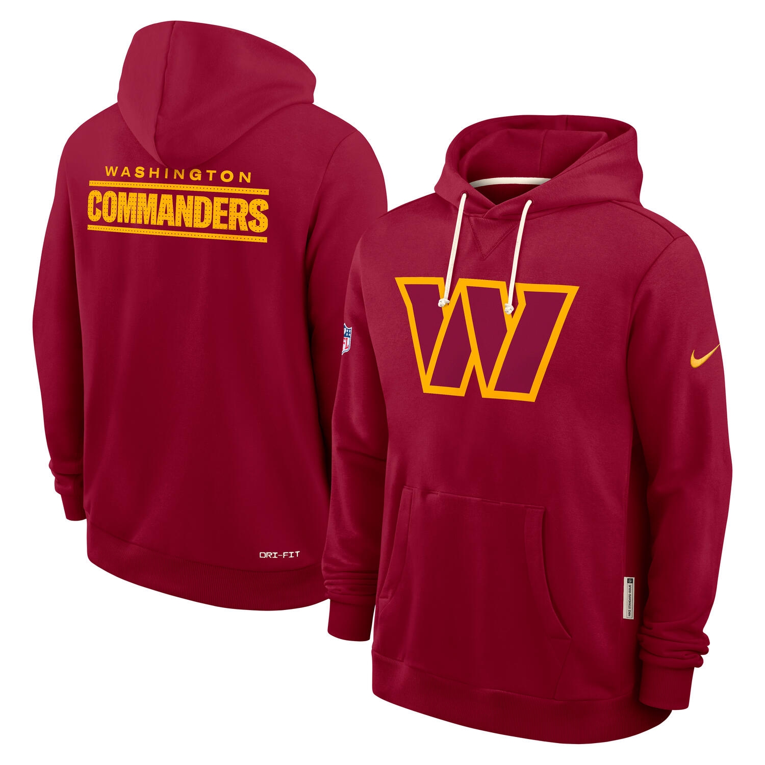 Washington Commanders 2025 NFL Sideline Nike Standard Issue Hoodie Burgund