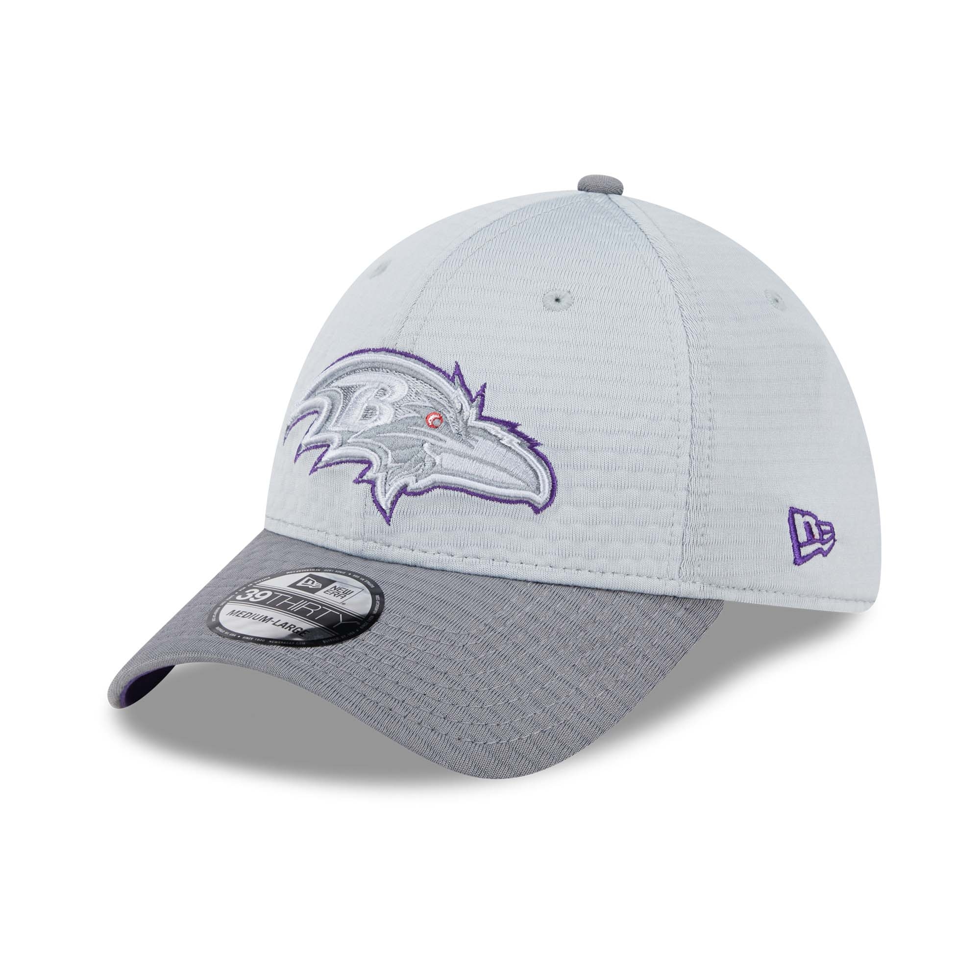 Baltimore Ravens 2024 NFL Training Camp New Era 39THIRTY Flex Cap Grau