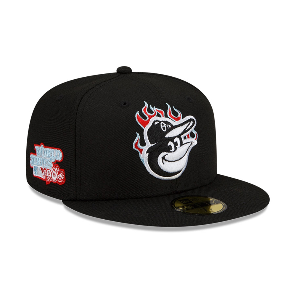 Baltimore Orioles Team Fire New Era 59FIFTY MLB Cap Schwarz