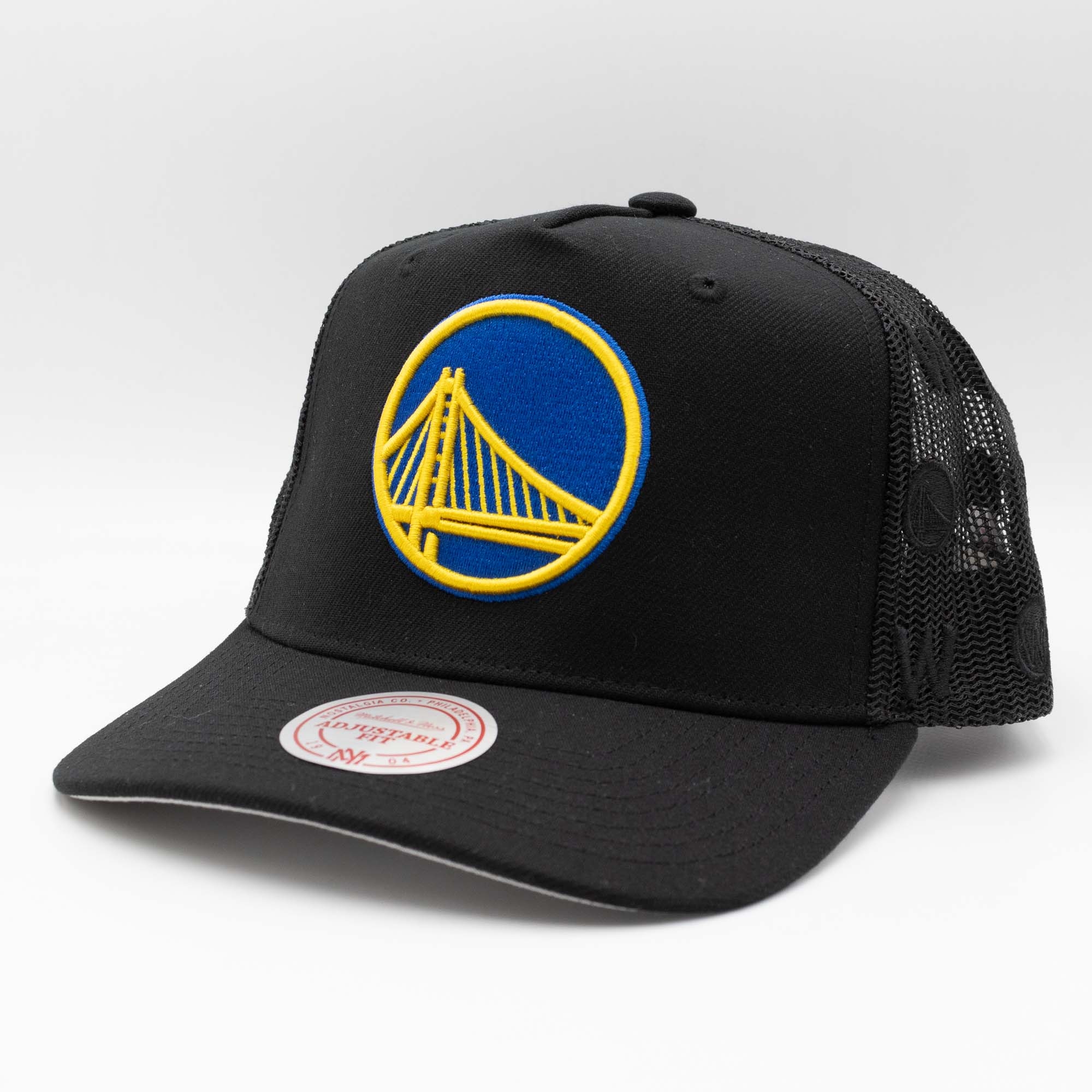 Golden State Warriors Mitchell & Ness Monogram NBA Trucker Cap Black