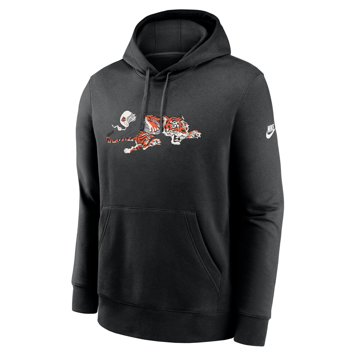 Cincinnati Bengals Throwback Nike Club NFL Hoodie Schwarz