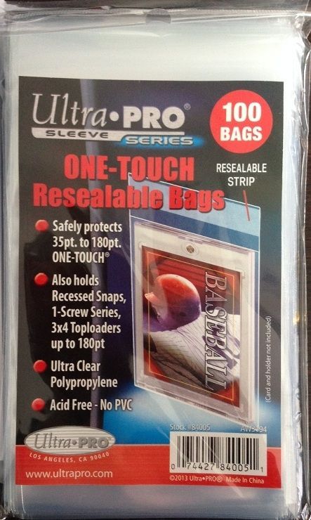 Ultra Pro One Touch Resealable Bags - 100 Stk Packung