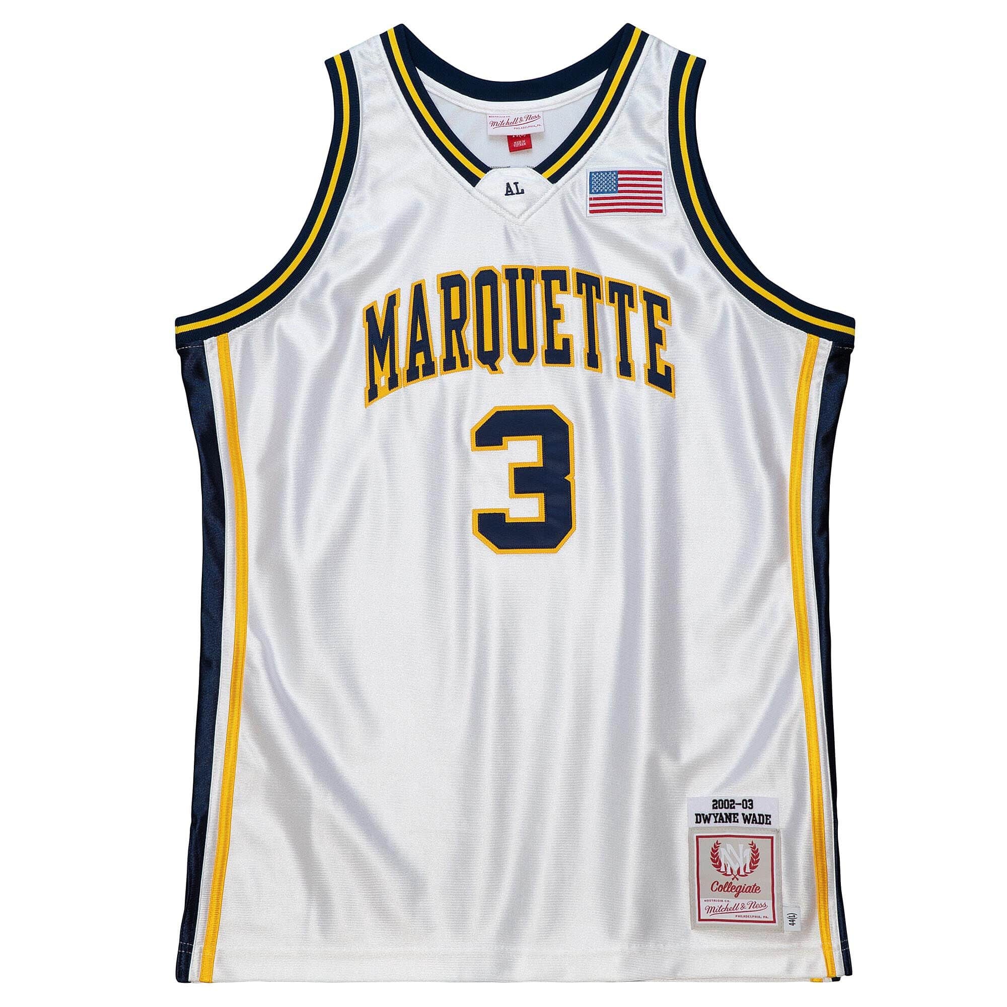 Dwyane Wade #3 Marquette University 2002-03 Authentic NCAA Trikot Weiß