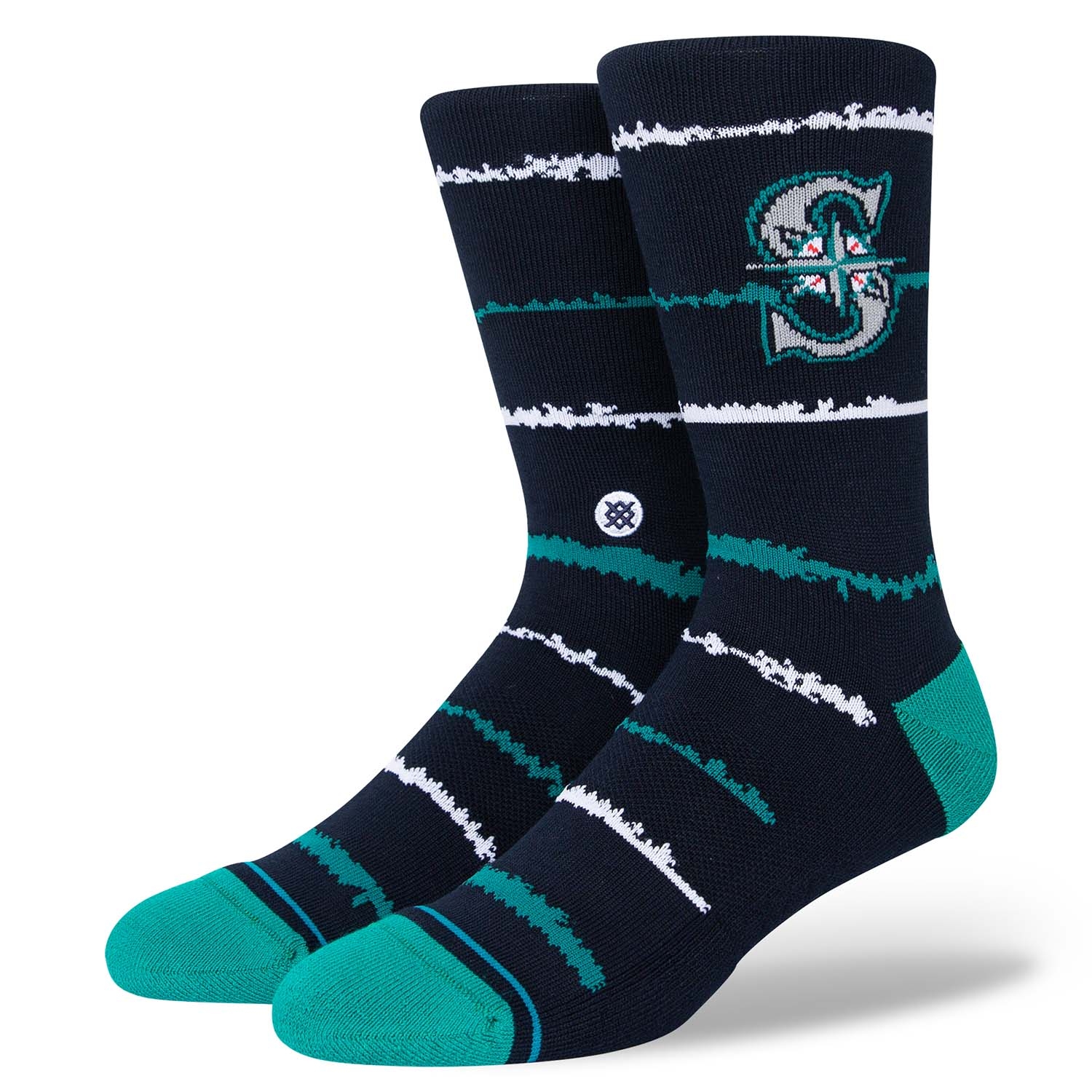 Seattle Mariners Chalk Stance MLB Crew Socken Navy