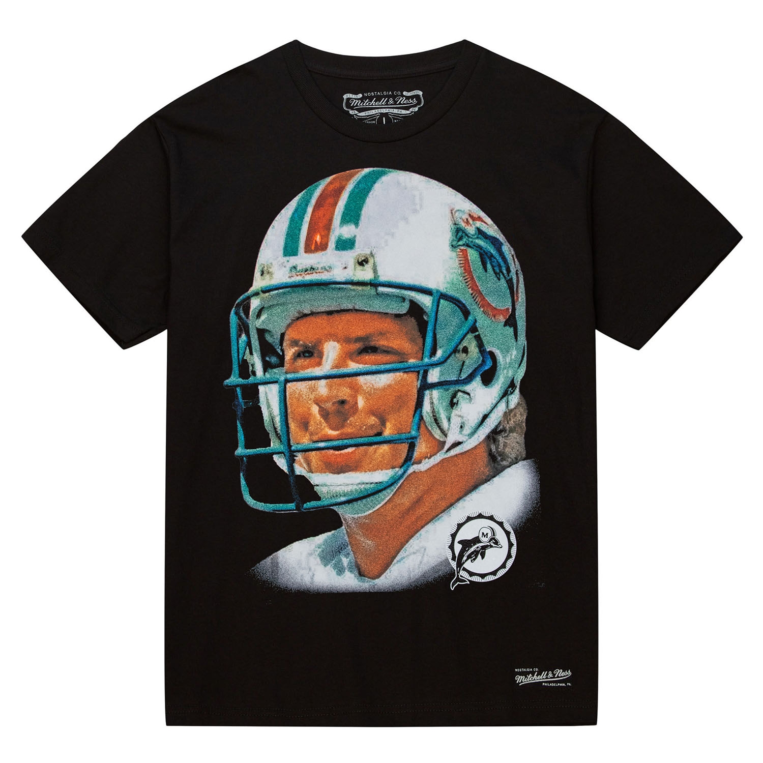 Dan Marino Mitchell & Ness Real Big Face NFL Tee Schwarz